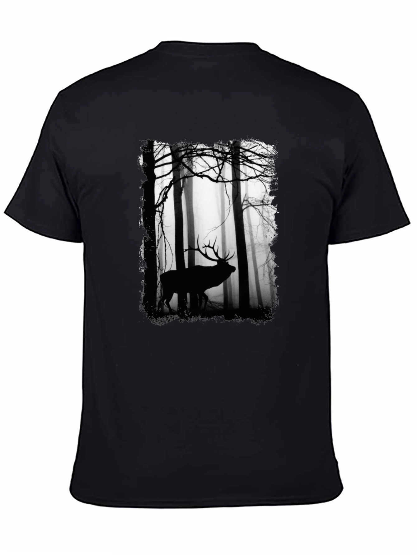 Elk Silhouette Forest Graphic Tee