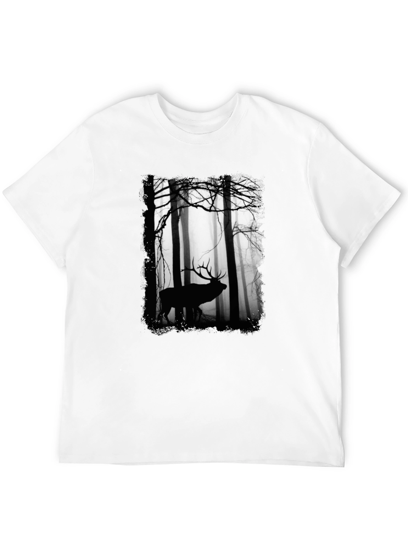 Elk Silhouette Forest Graphic Tee