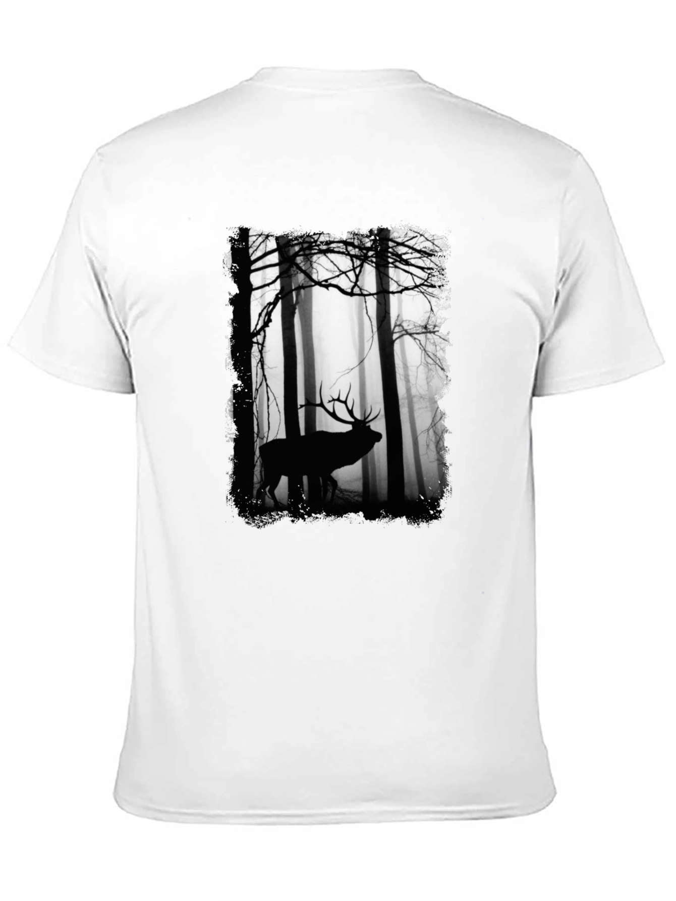 Elk Silhouette Forest Graphic Tee
