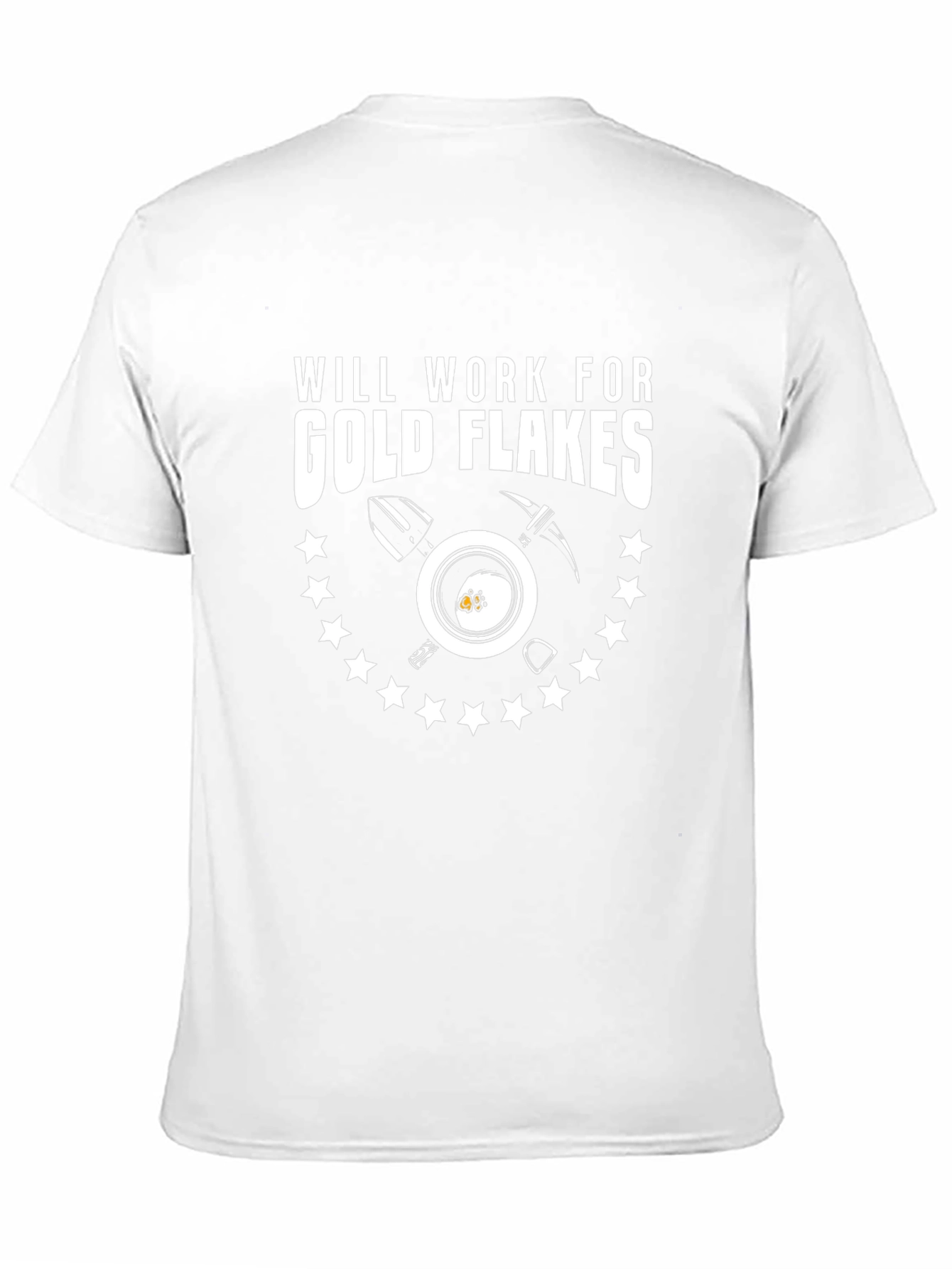 Will Work For Gold Flakes Black T-Shirt