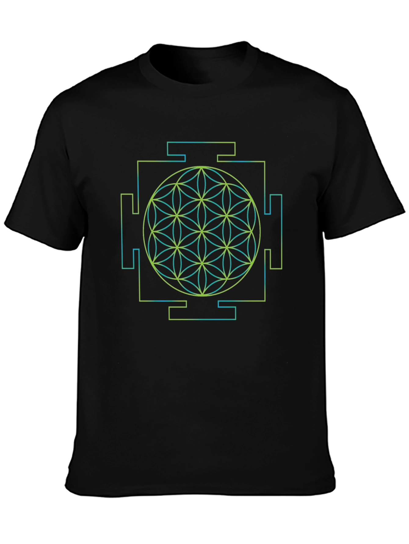Geometric Flower of Life Yantra T-Shirt
