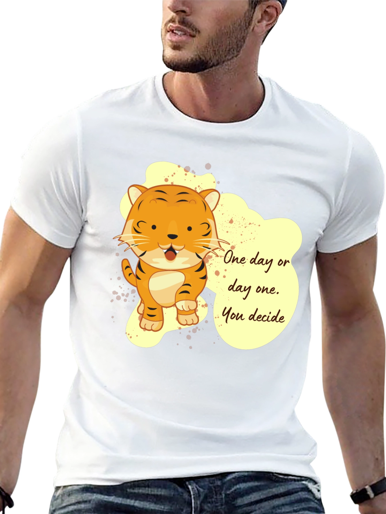 Tiger Graphic T-Shirt: One Day or Day One
