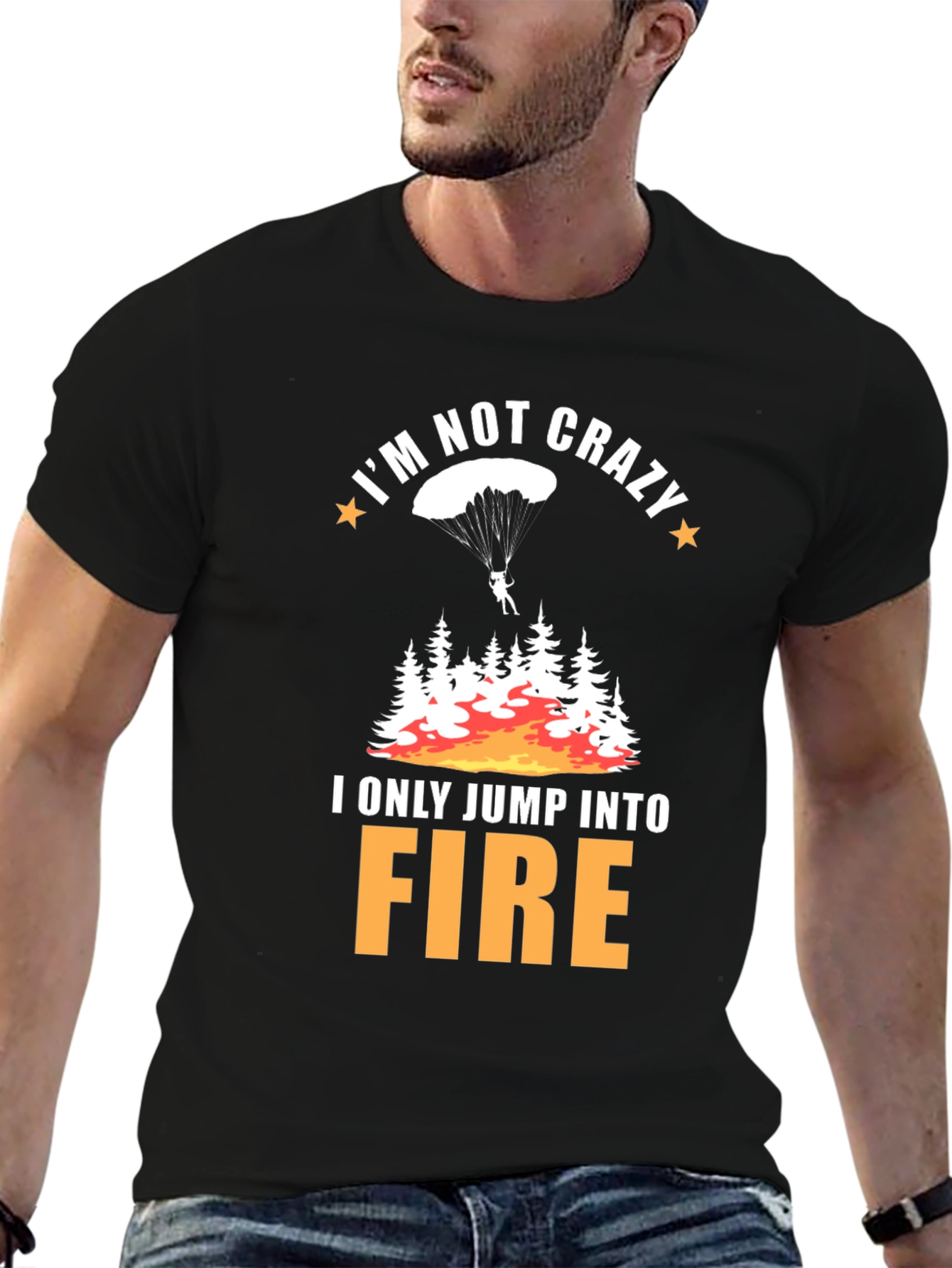 Funny Crazy Fire Jumper T-Shirt