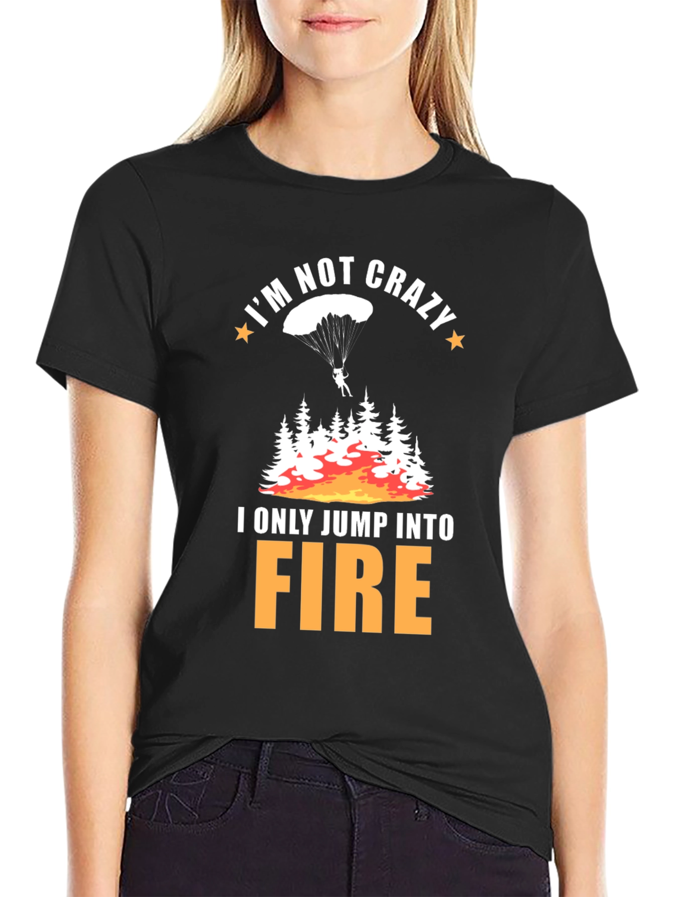 Funny Crazy Fire Jumper T-Shirt