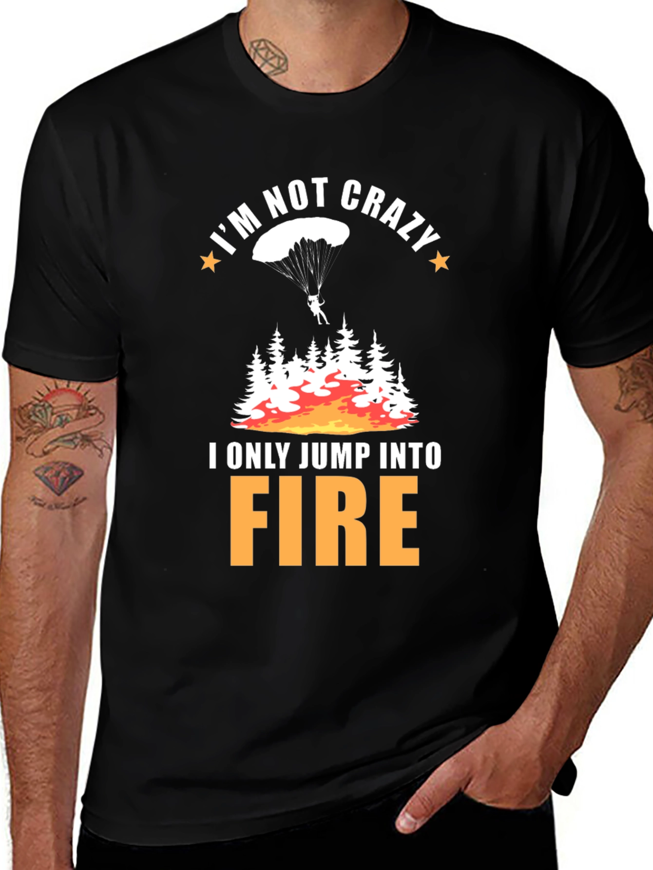 Funny Crazy Fire Jumper T-Shirt