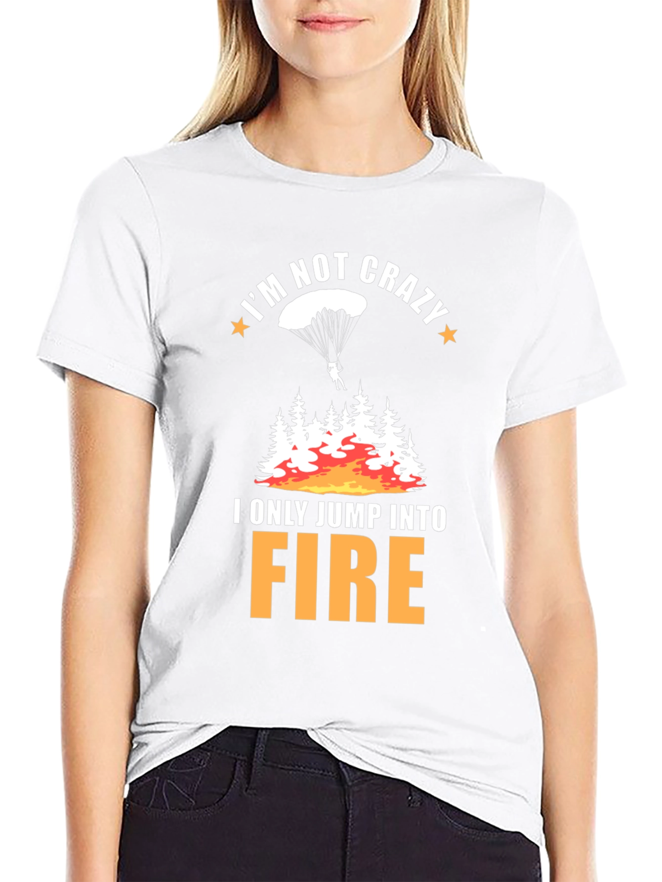 Funny Crazy Fire Jumper T-Shirt