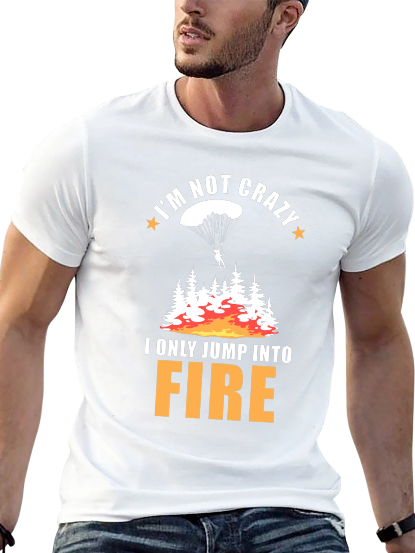 Funny Crazy Fire Jumper T-Shirt