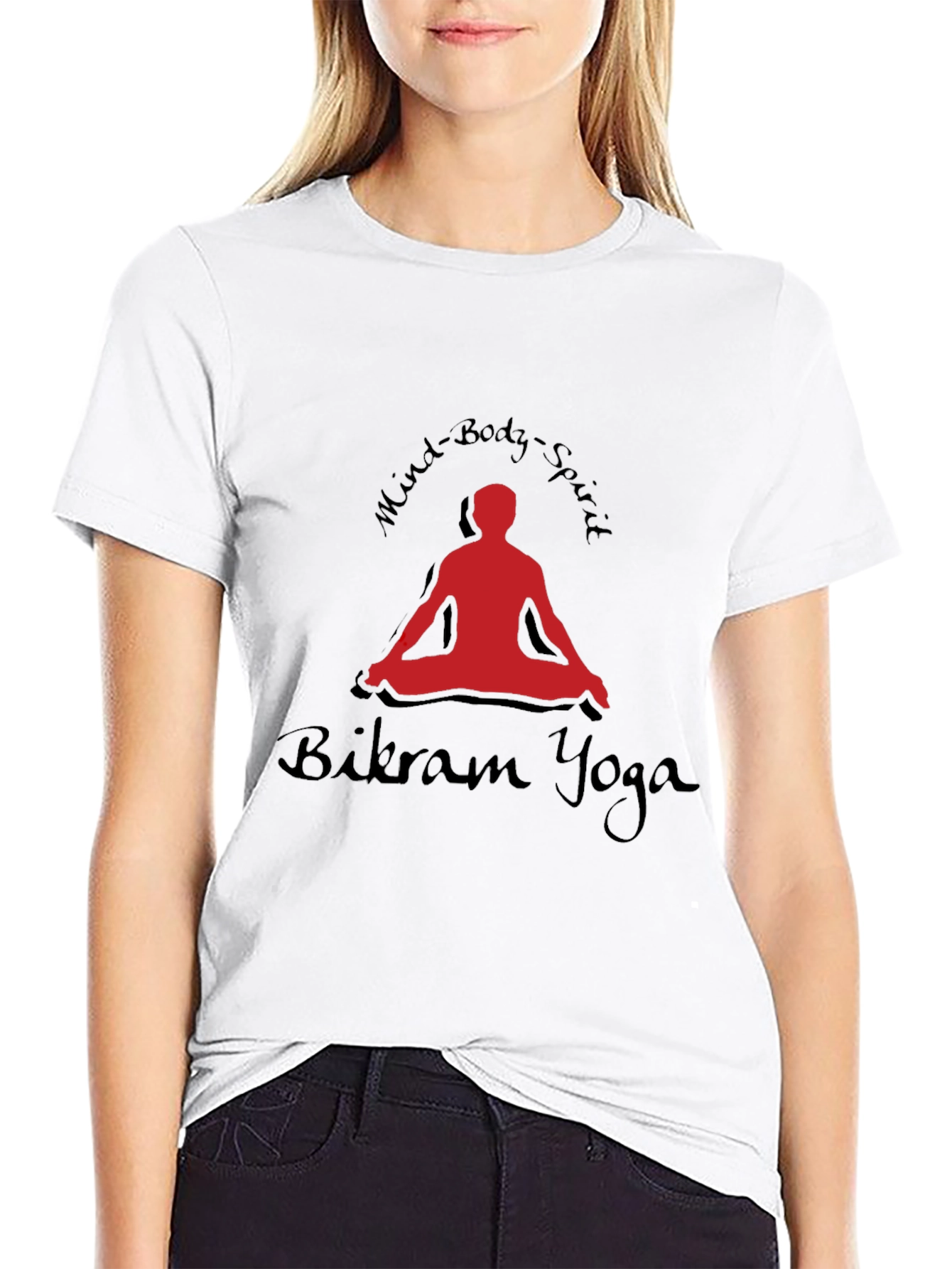 Bikram Yoga Mind Body Spirit Black T-Shirt