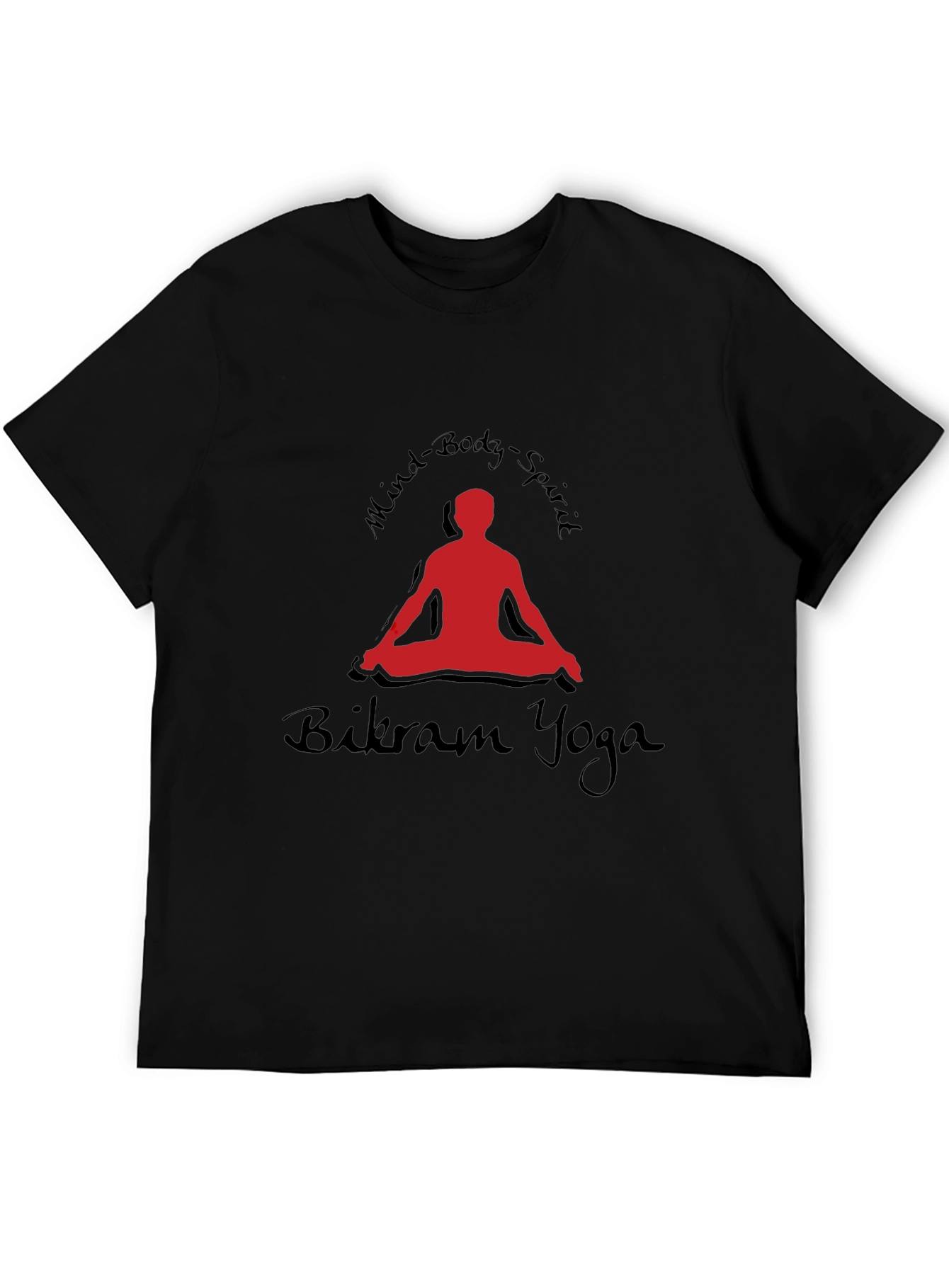 Bikram Yoga Mind Body Spirit Black T-Shirt