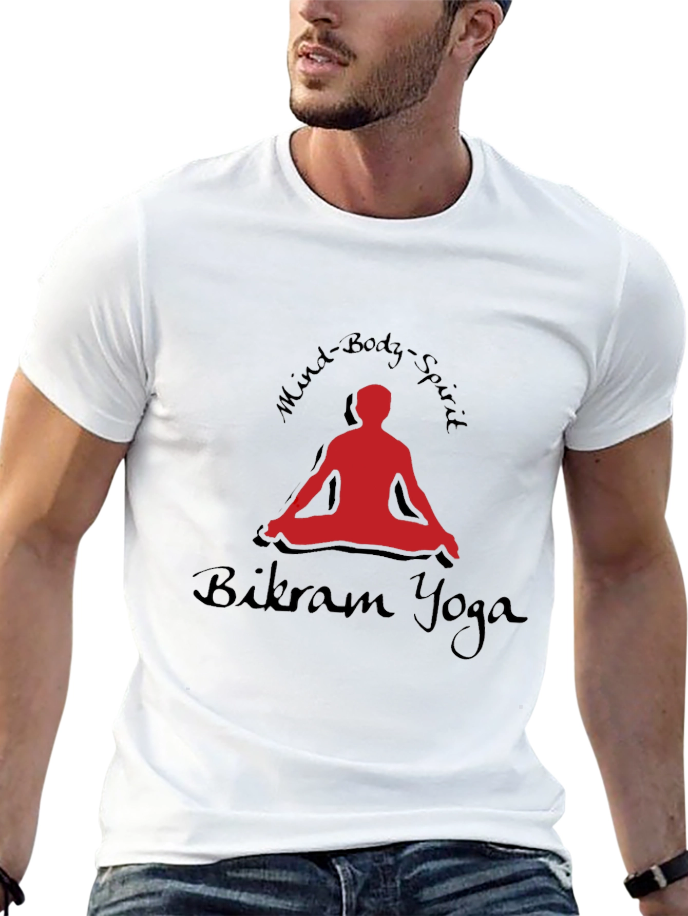 Bikram Yoga Mind Body Spirit Black T-Shirt