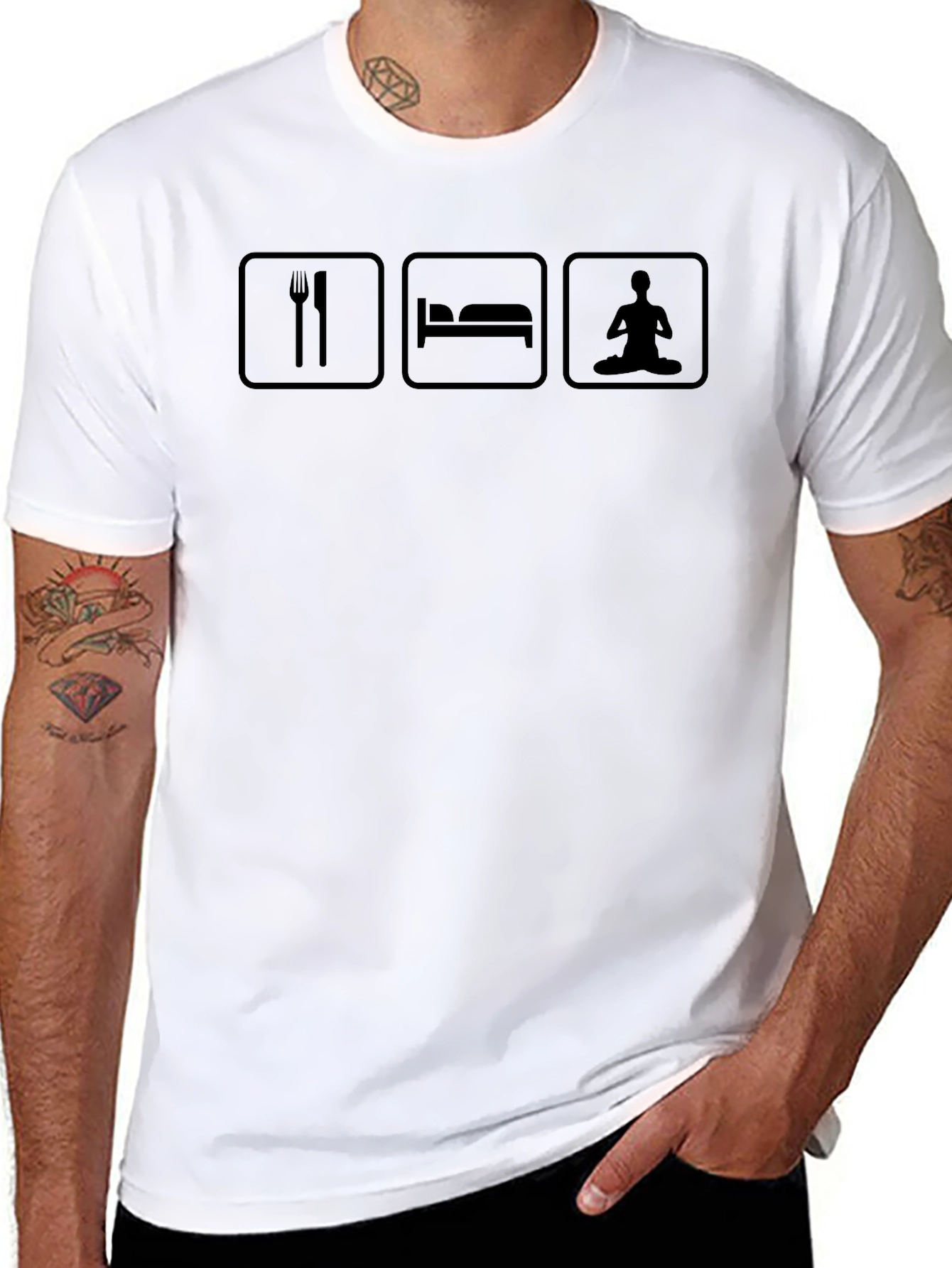 Eat Sleep Meditate T-Shirt - Zen Life