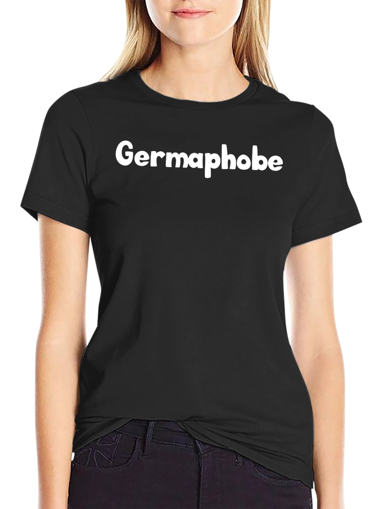 Germaphobe Black Cotton Graphic Tee