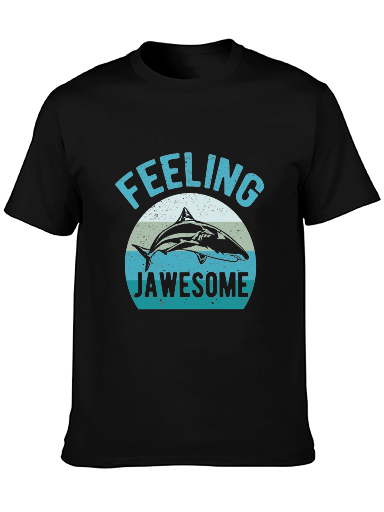 Feeling Jawsome Shark Graphic Tee - Black