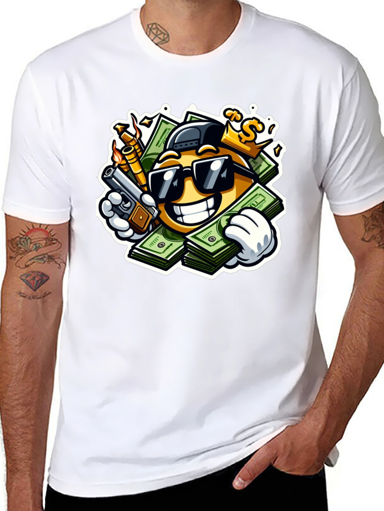 Money Emoji T-Shirt - Cool Graphic Tee
