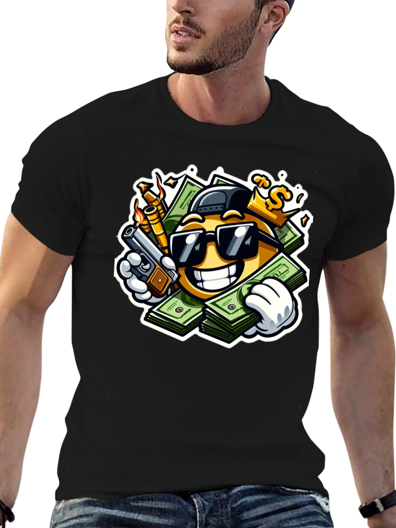 Money Emoji T-Shirt - Cool Graphic Tee