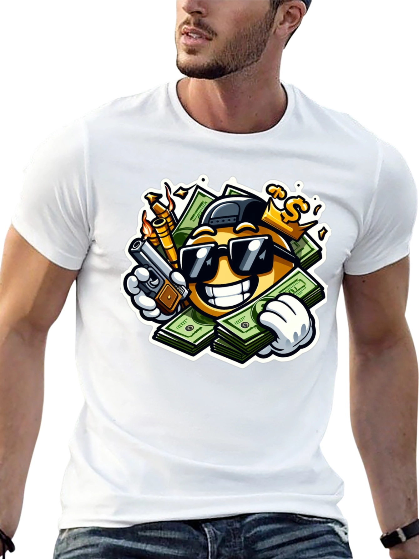 Money Emoji T-Shirt - Cool Graphic Tee