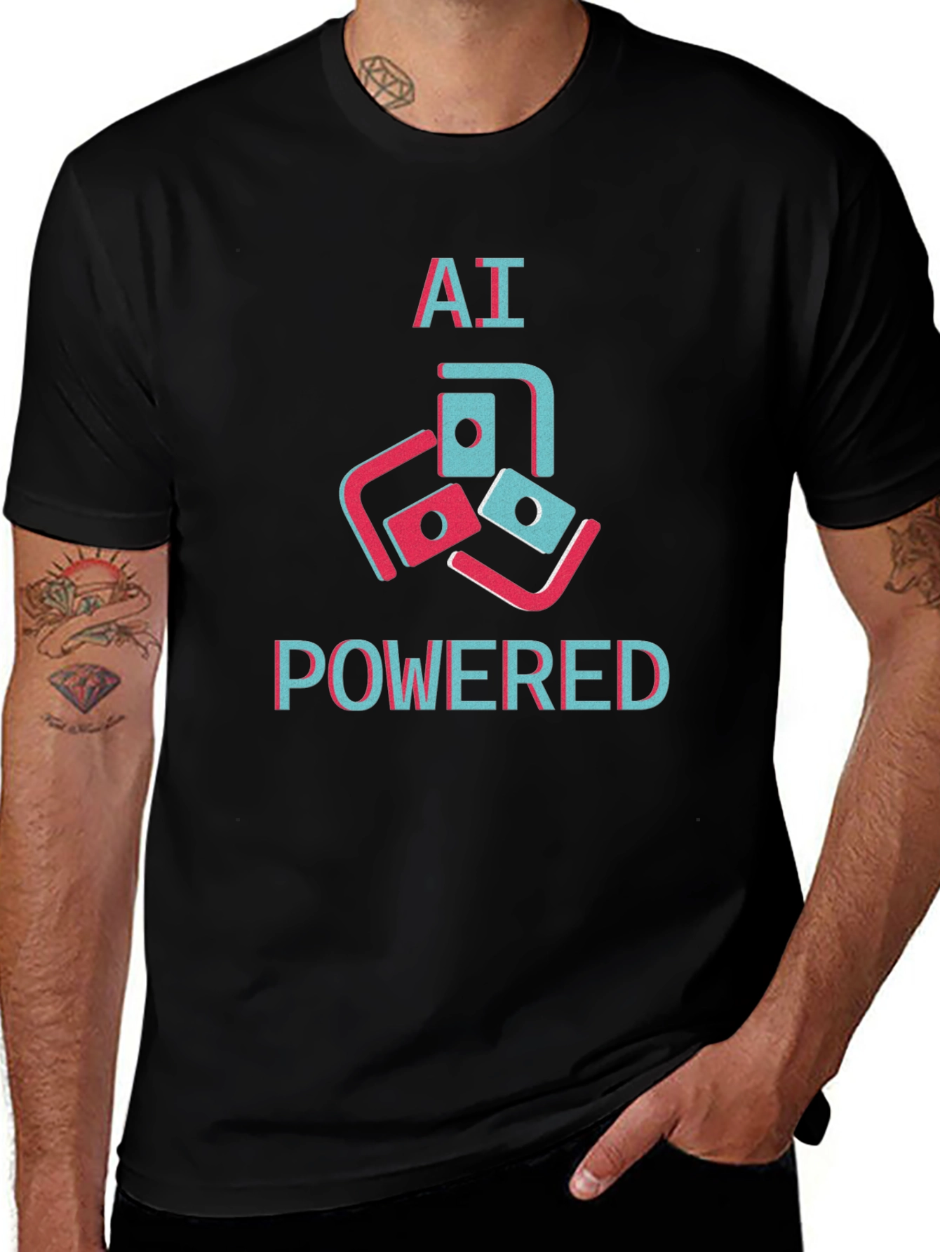 AI Powered Graphic Tee - Black