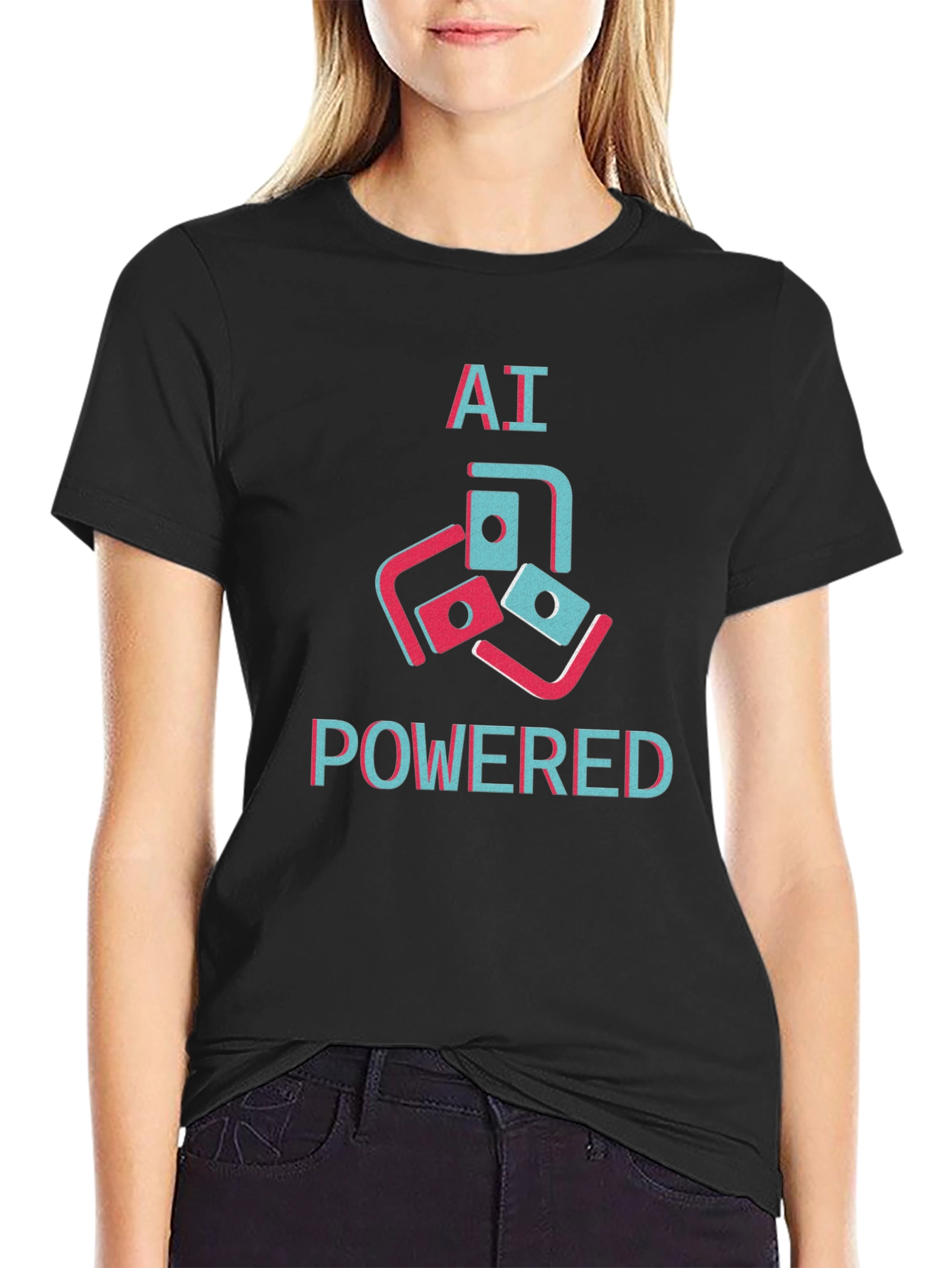 AI Powered Graphic Tee - Black