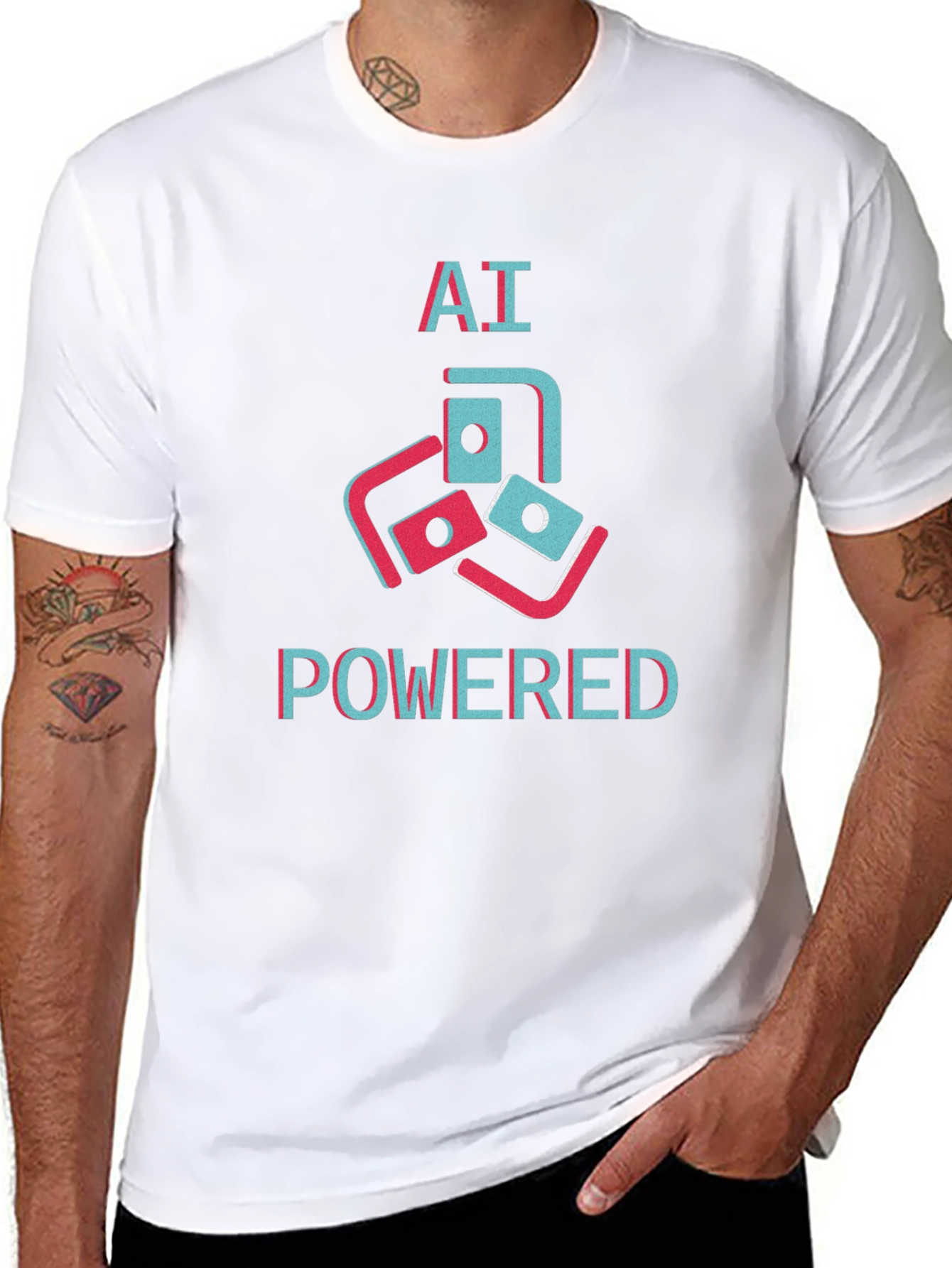AI Powered Graphic Tee - Black
