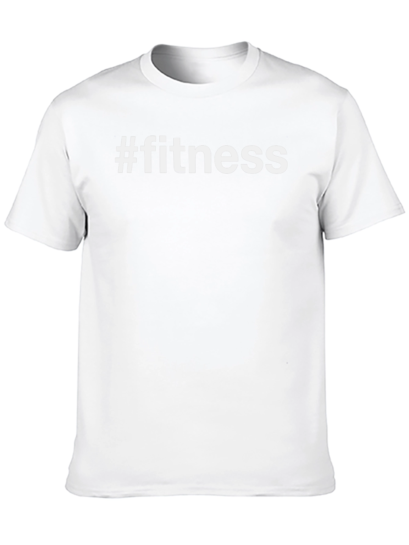#fitness Graphic Tee - Black Cotton Blend T-Shirt