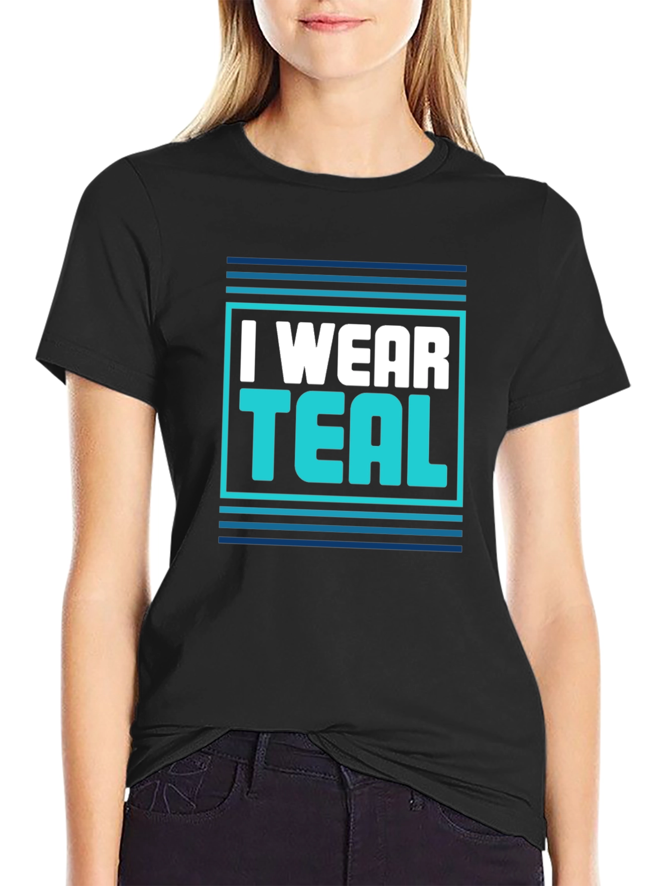 I Wear Teal Graphic T-Shirt - Bold Statement Tee