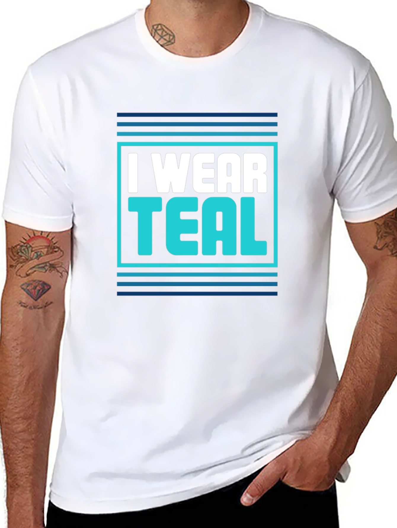I Wear Teal Graphic T-Shirt - Bold Statement Tee