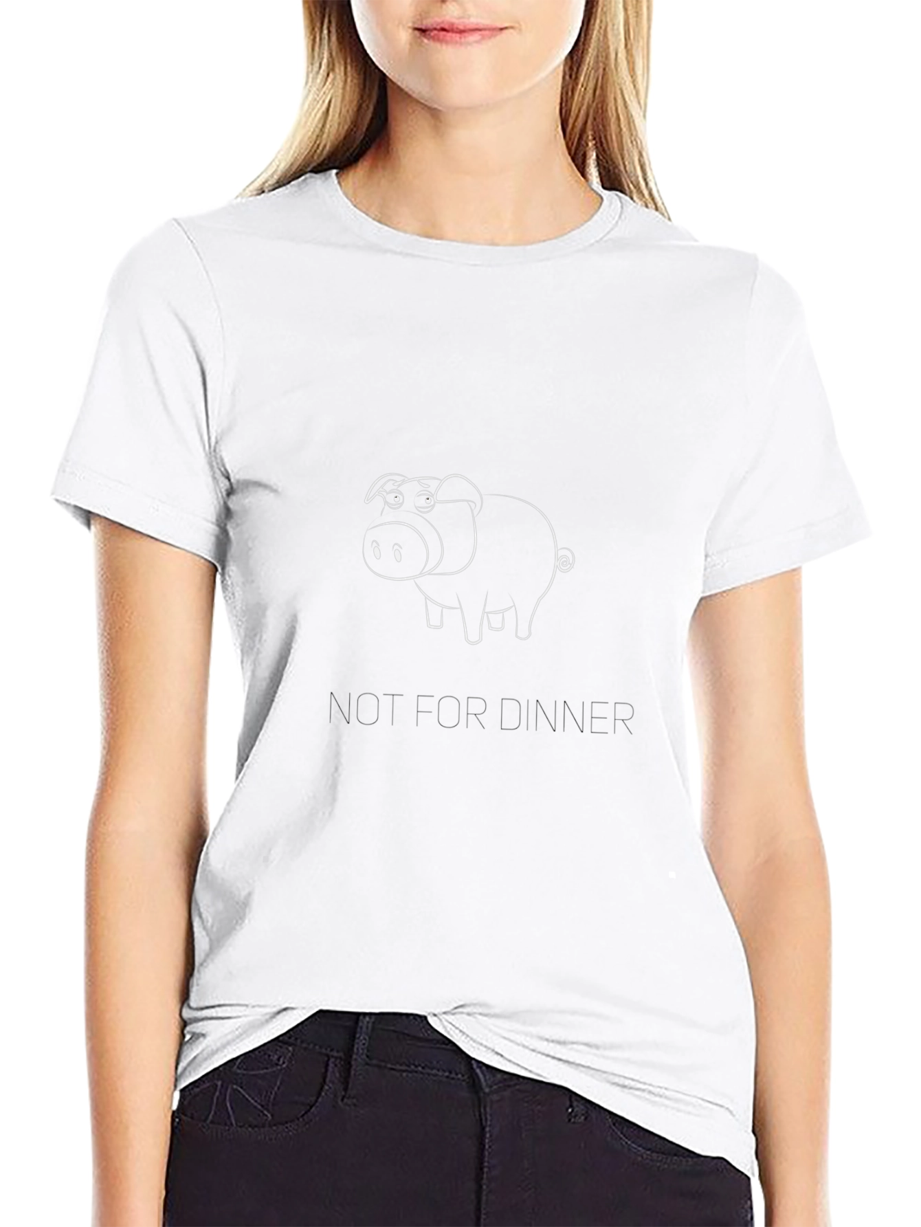 Black Pig Graphic Tee - Not For Dinner
