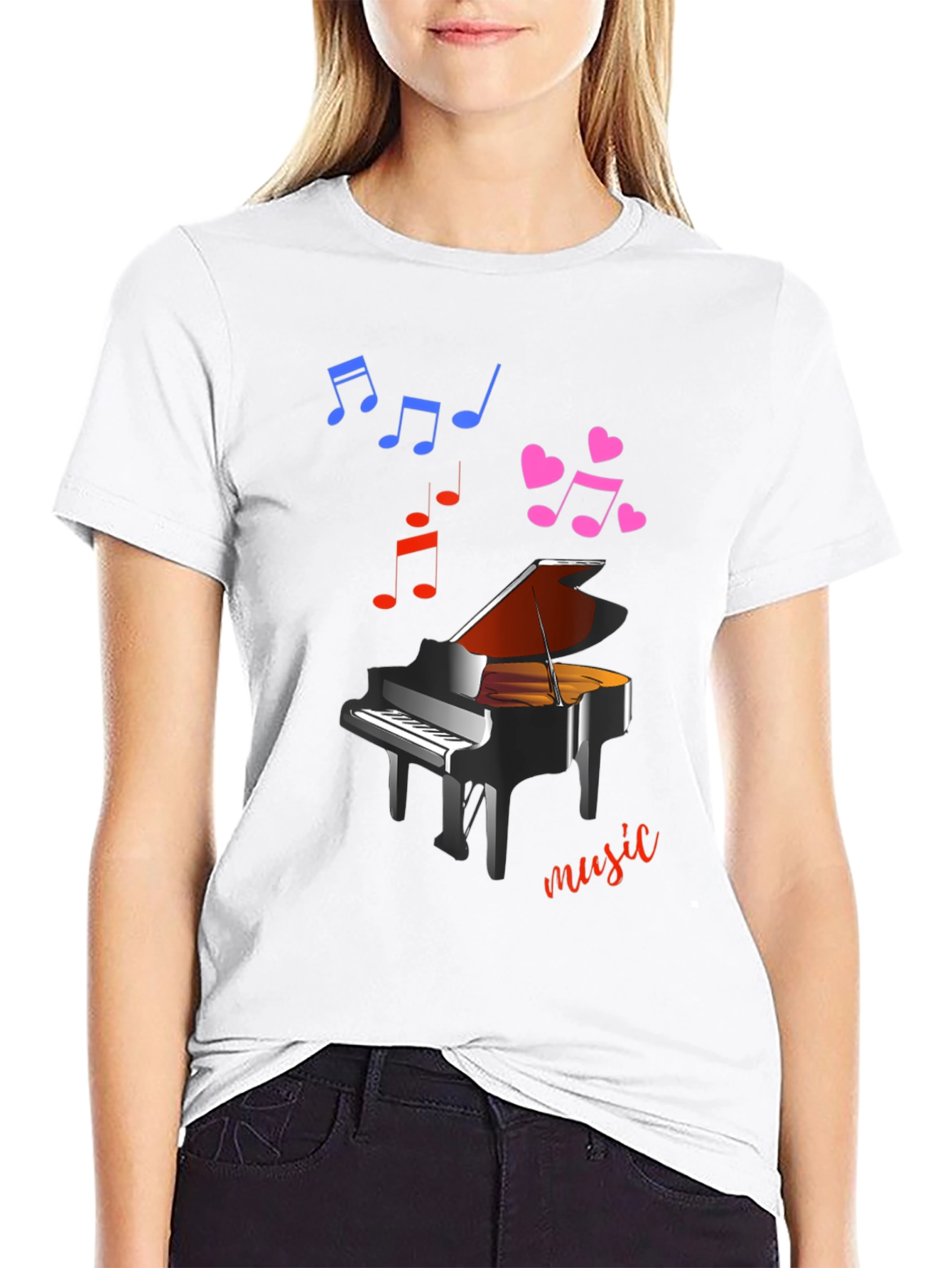 Piano Music T-Shirt - Stylish & Comfortable