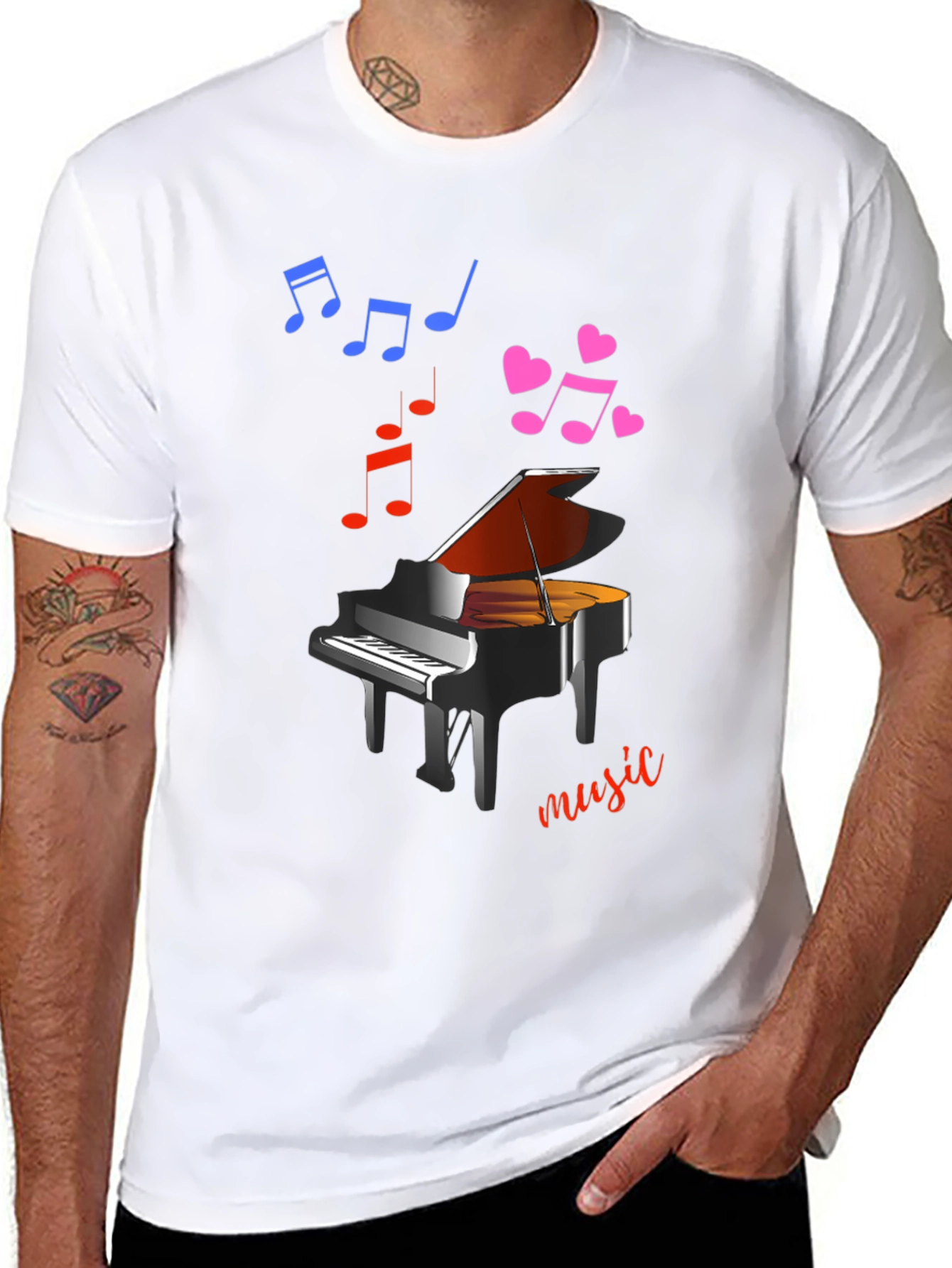 Piano Music T-Shirt - Stylish & Comfortable