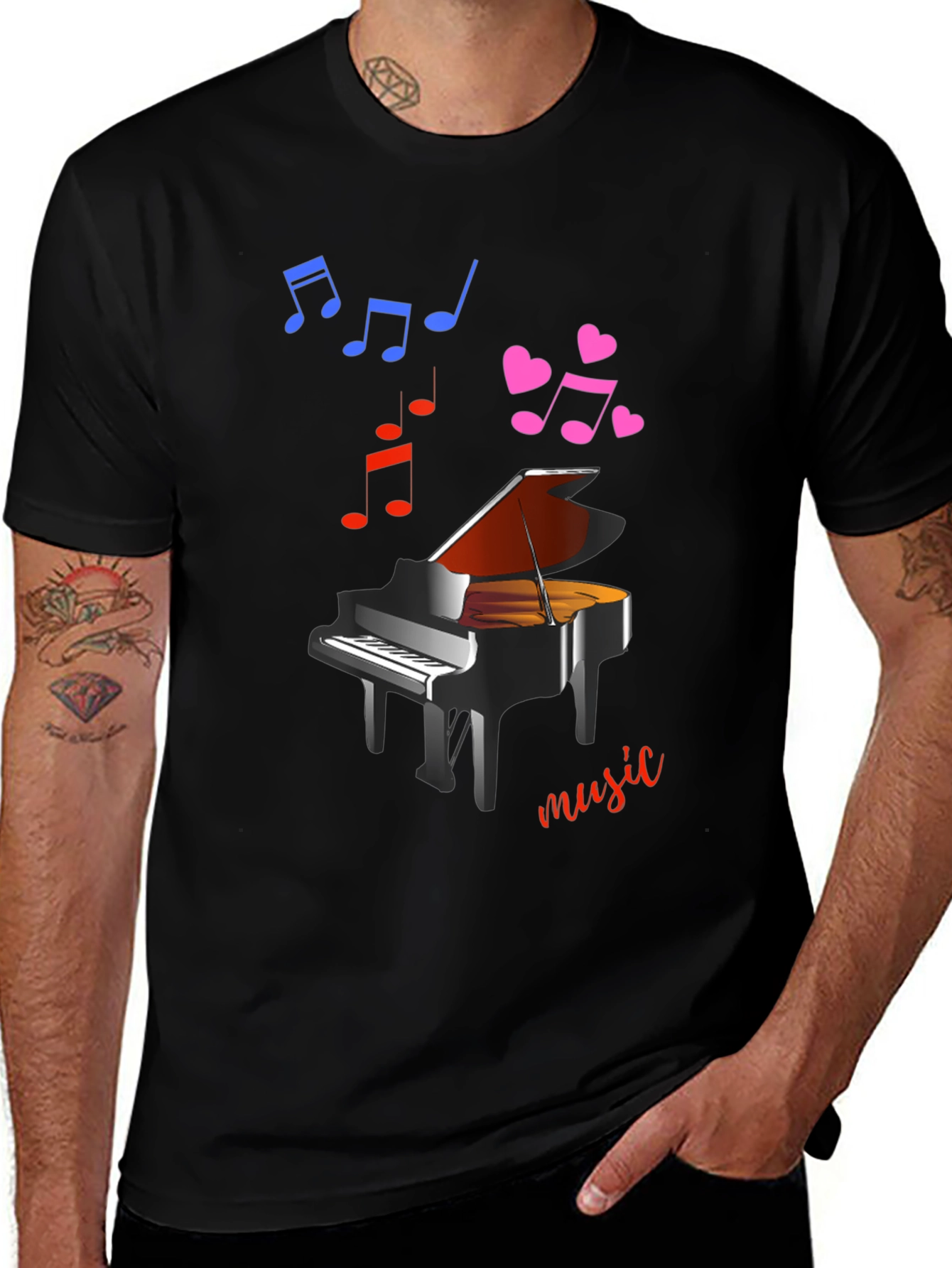 Piano Music T-Shirt - Stylish & Comfortable