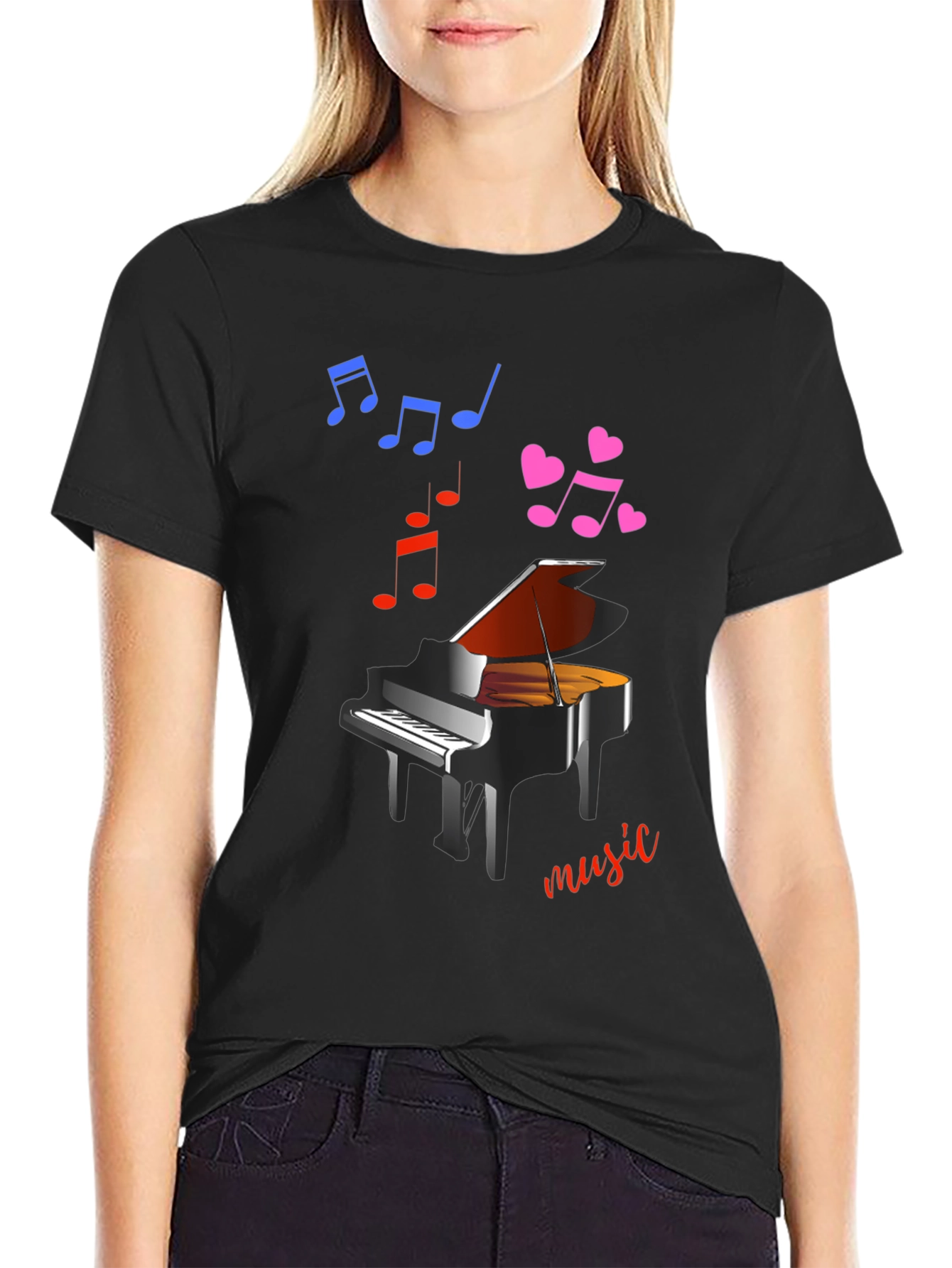 Piano Music T-Shirt - Stylish & Comfortable