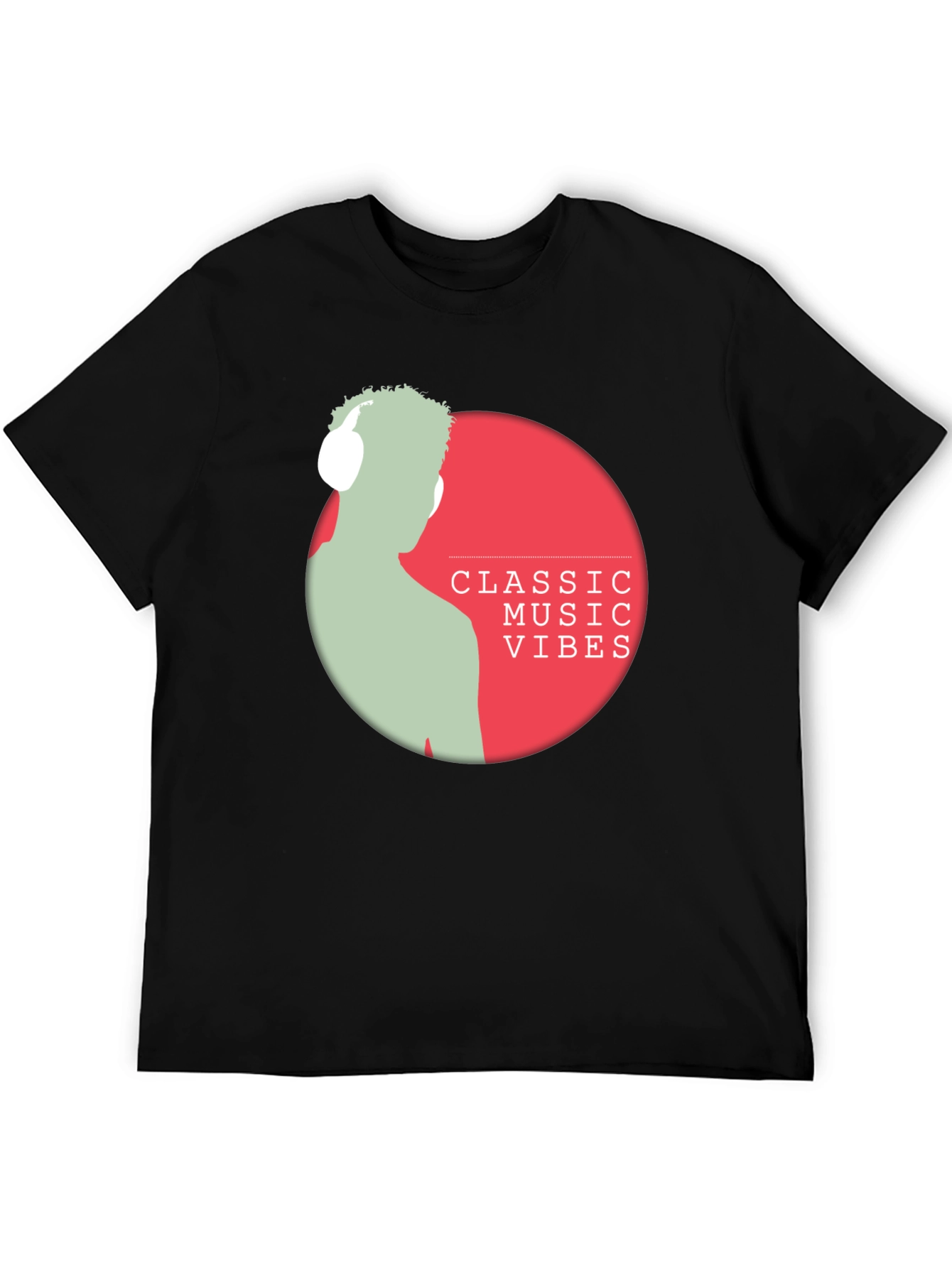 Classic Music Vibes Black Graphic Tee