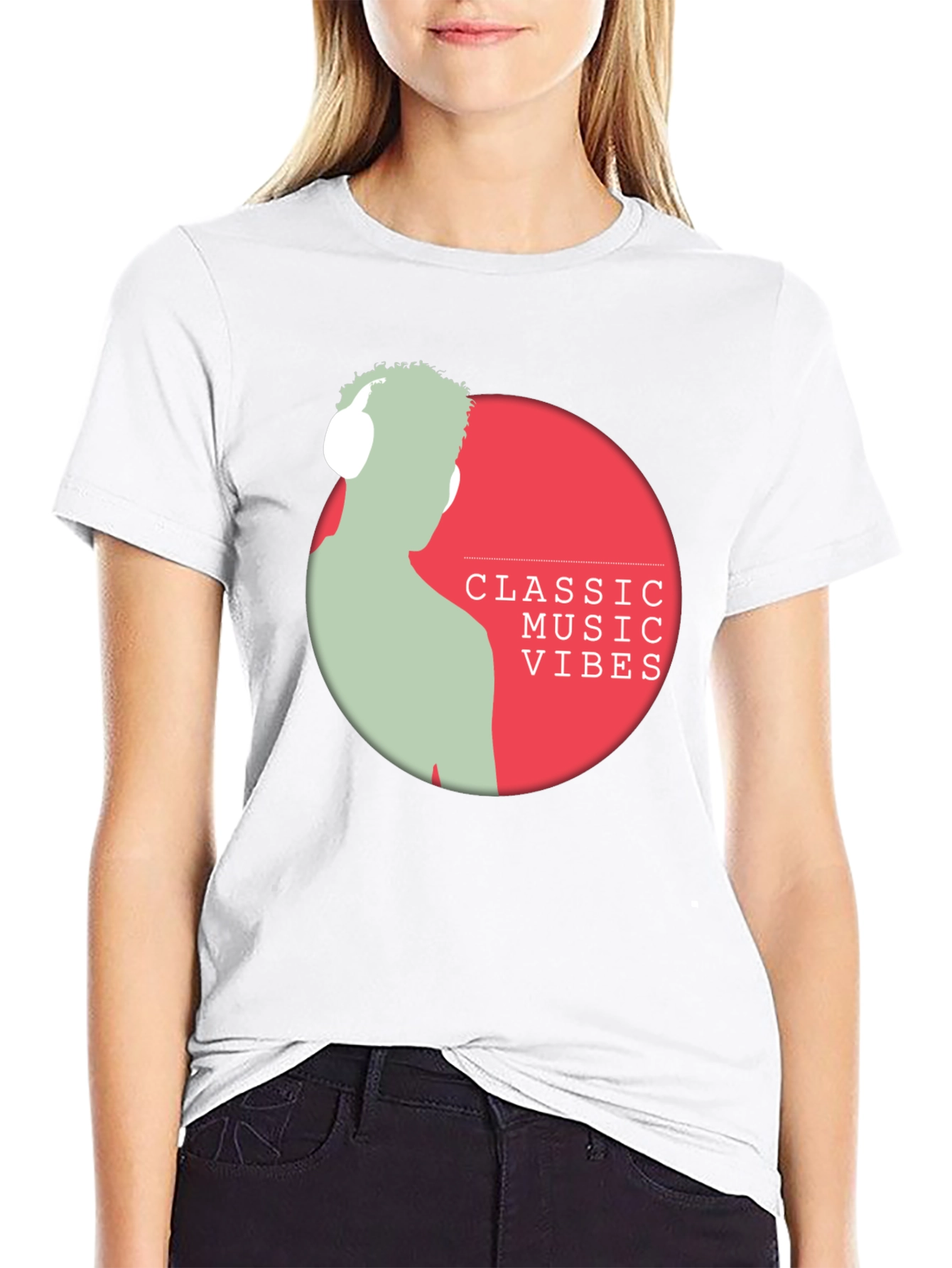 Classic Music Vibes Black Graphic Tee