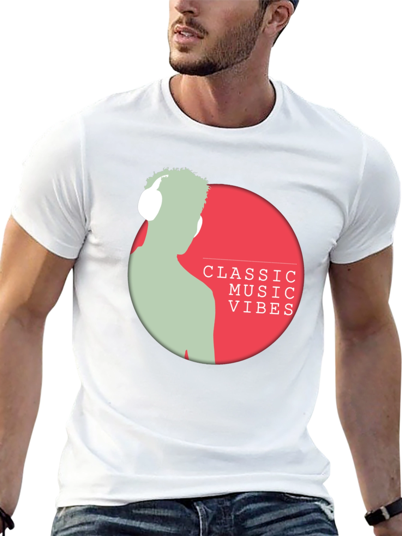 Classic Music Vibes Black Graphic Tee