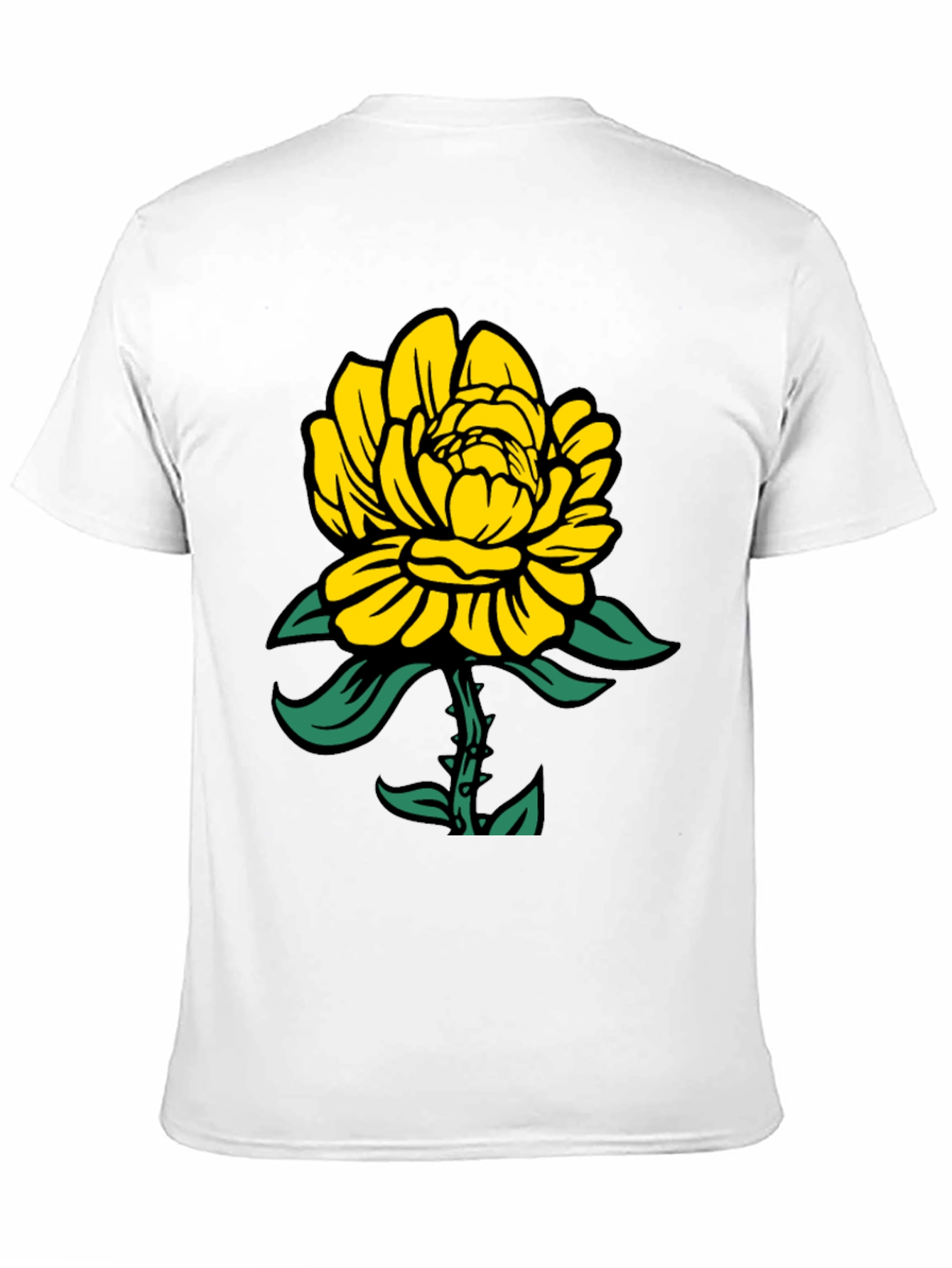 Yellow Floral Graphic T-Shirt - Soft Cotton Tee