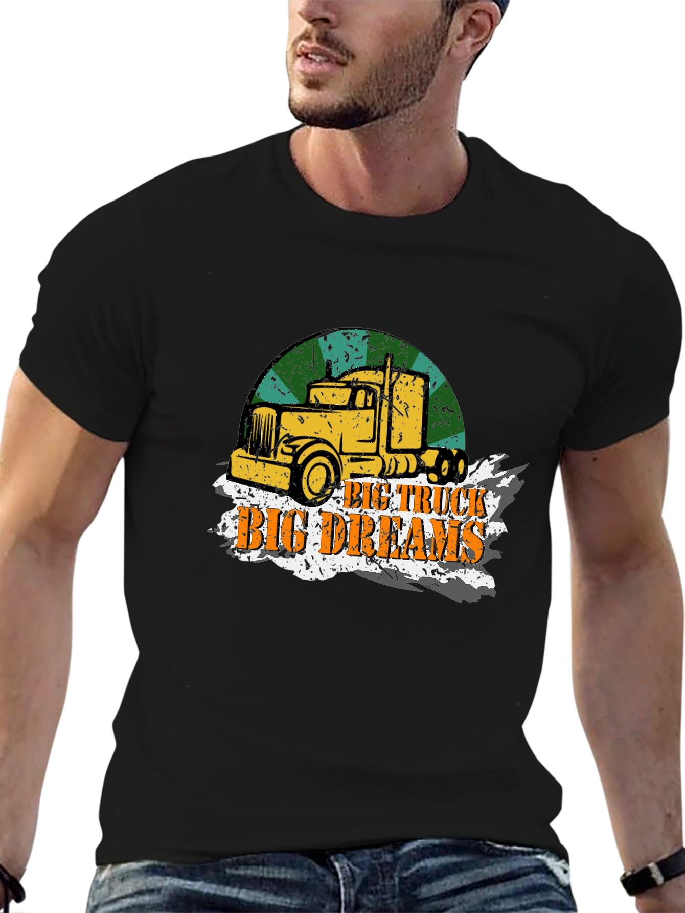 Big Truck Big Dreams T-Shirt - Mens Black Tee