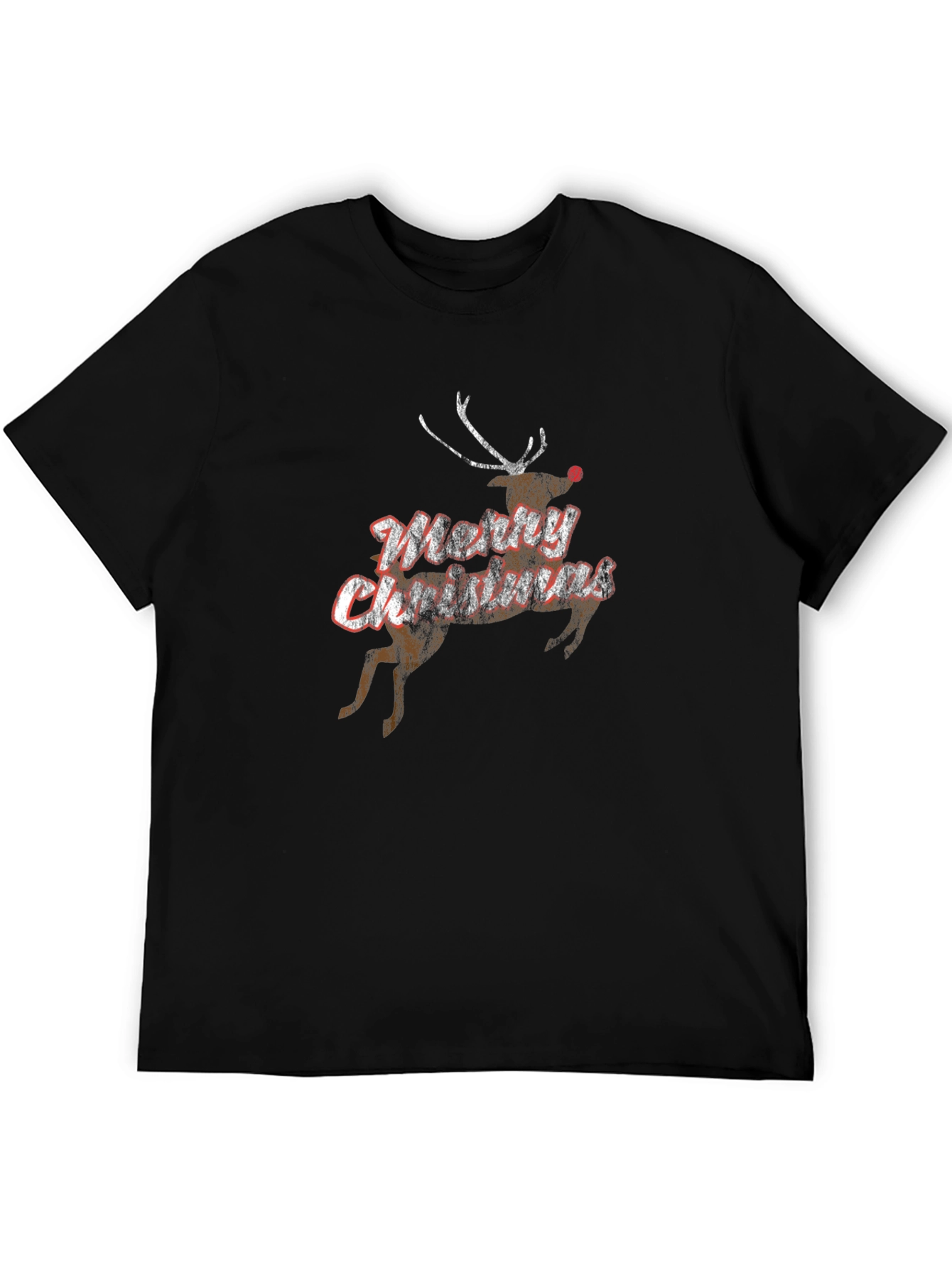 Merry Christmas Reindeer Graphic T-Shirt