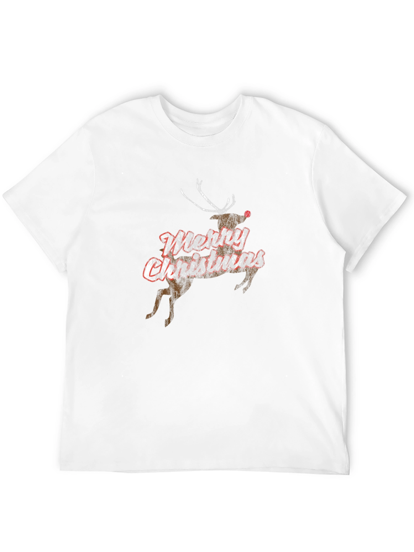 Merry Christmas Reindeer Graphic T-Shirt