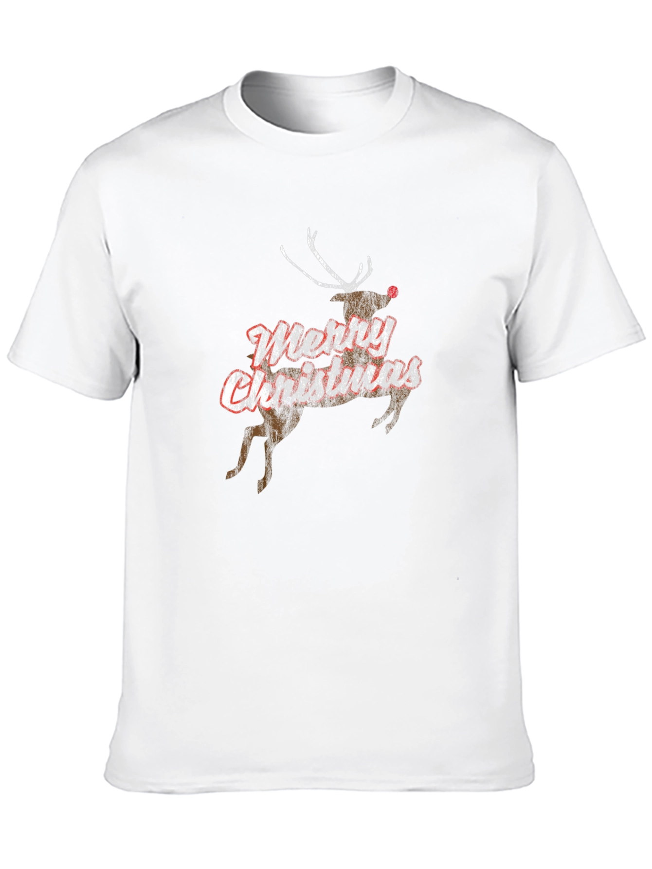 Merry Christmas Reindeer Graphic T-Shirt