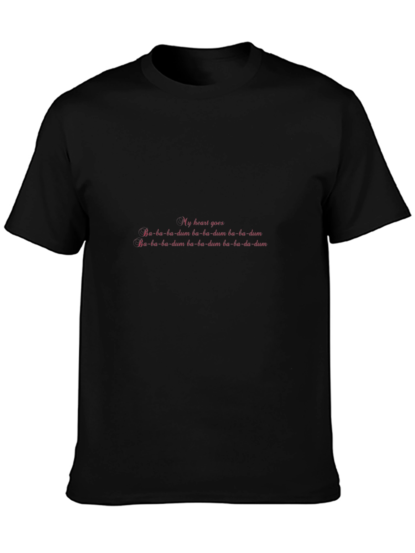 Heart Goes T-Shirt - Black Graphic Tee