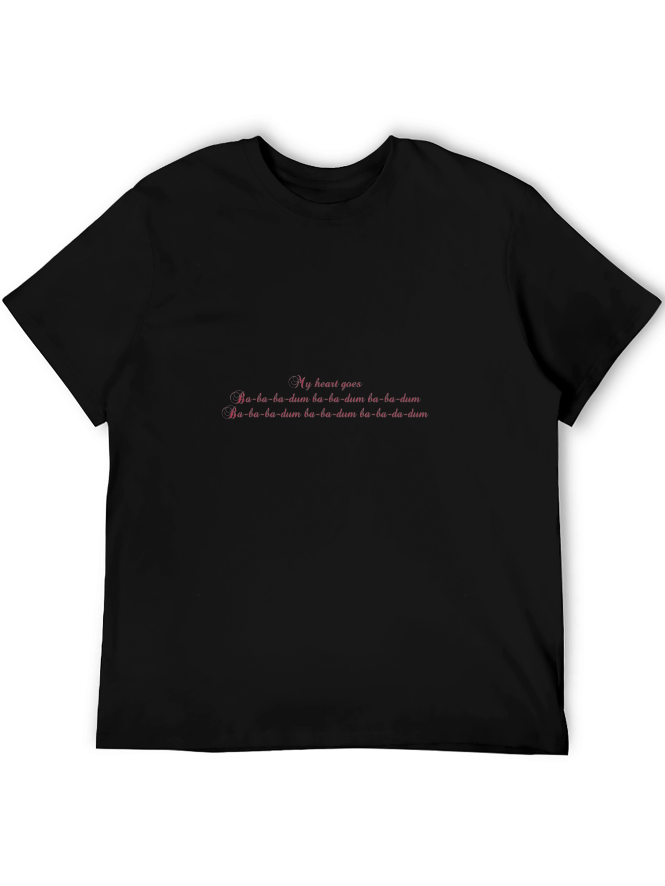Heart Goes T-Shirt - Black Graphic Tee