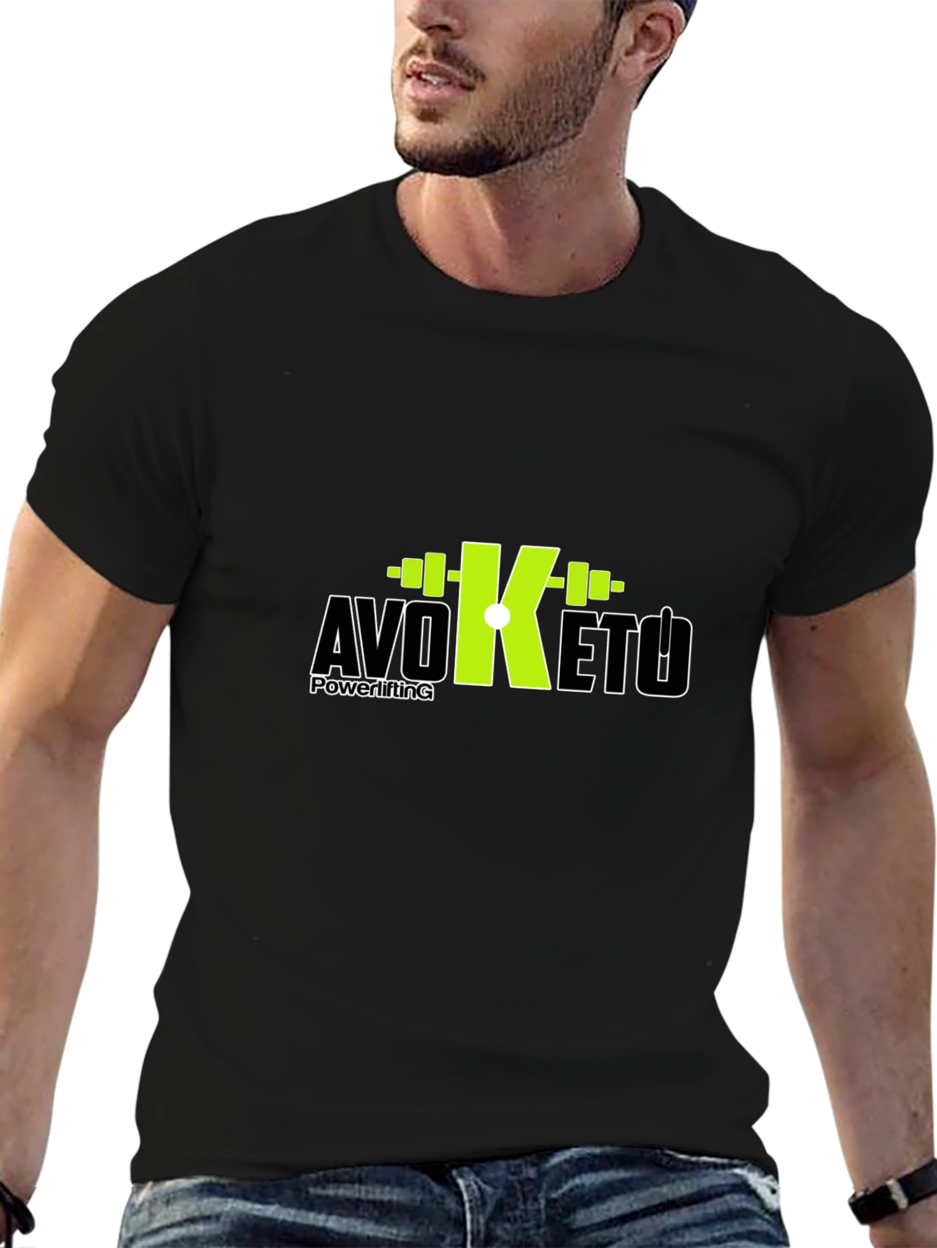 Avo Keto Powerlifting Black T-Shirt