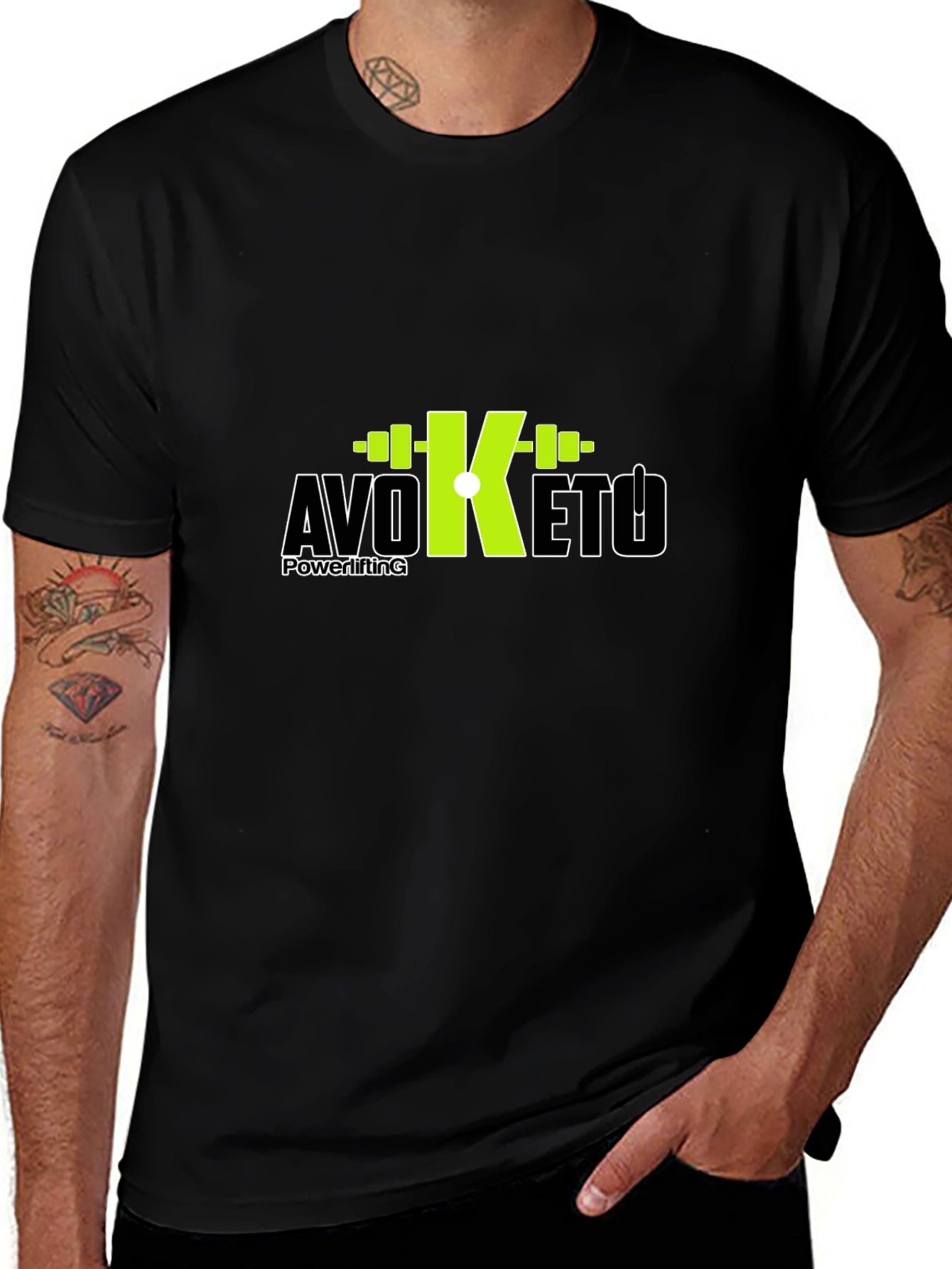 Avo Keto Powerlifting Black T-Shirt