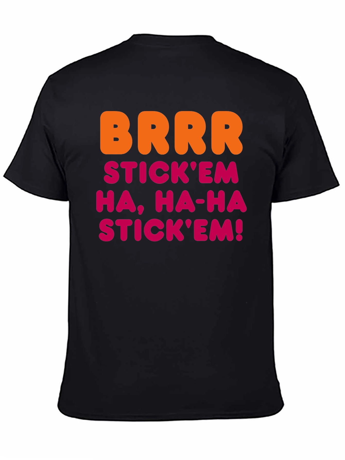 BRRR STICKEM Mens Black T-Shirt