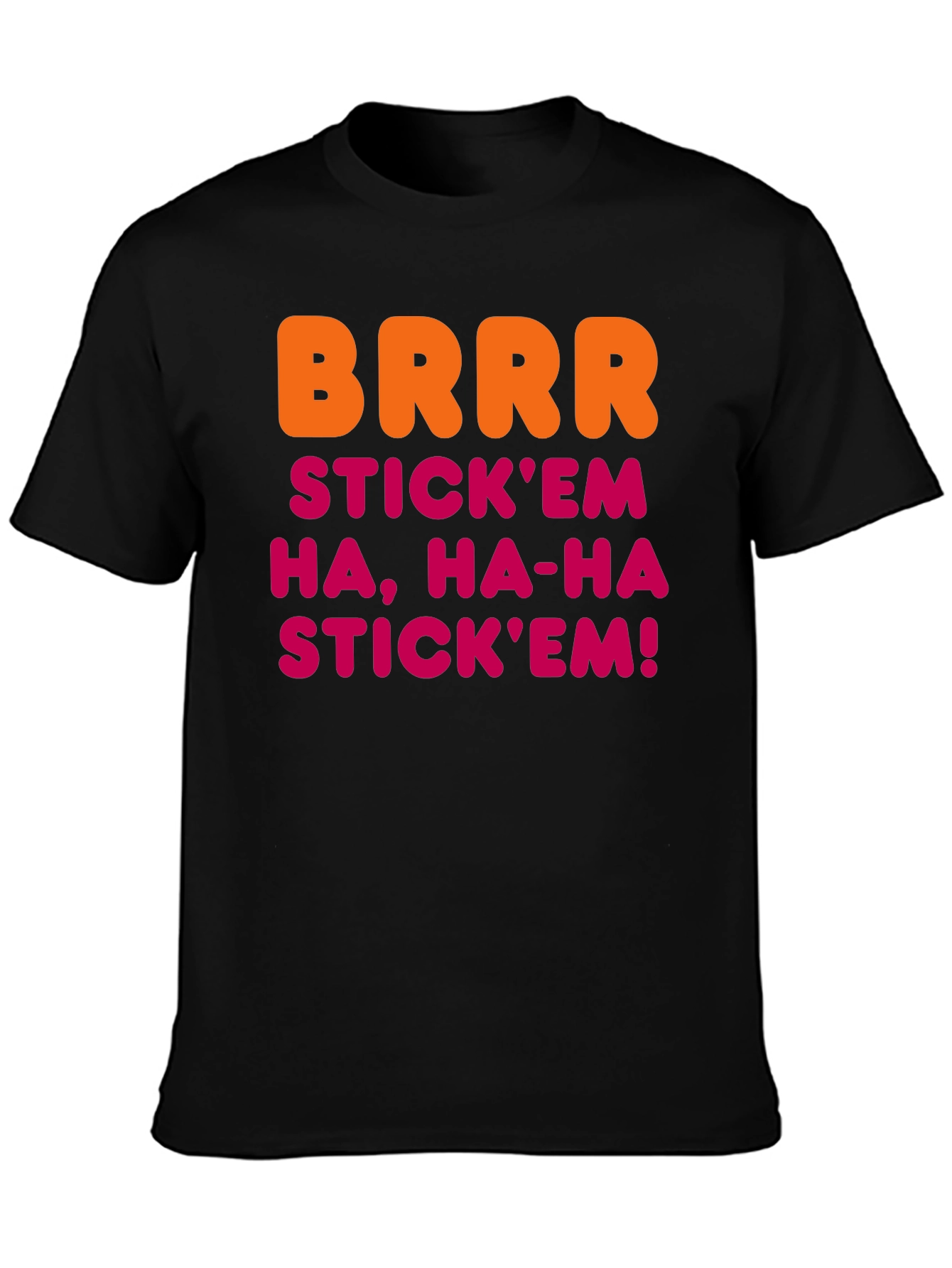 BRRR STICKEM Mens Black T-Shirt