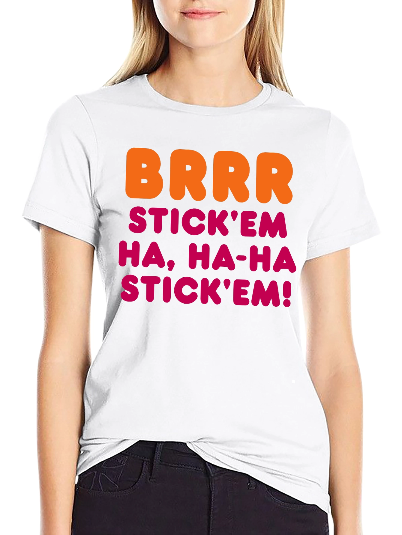 BRRR STICKEM Mens Black T-Shirt
