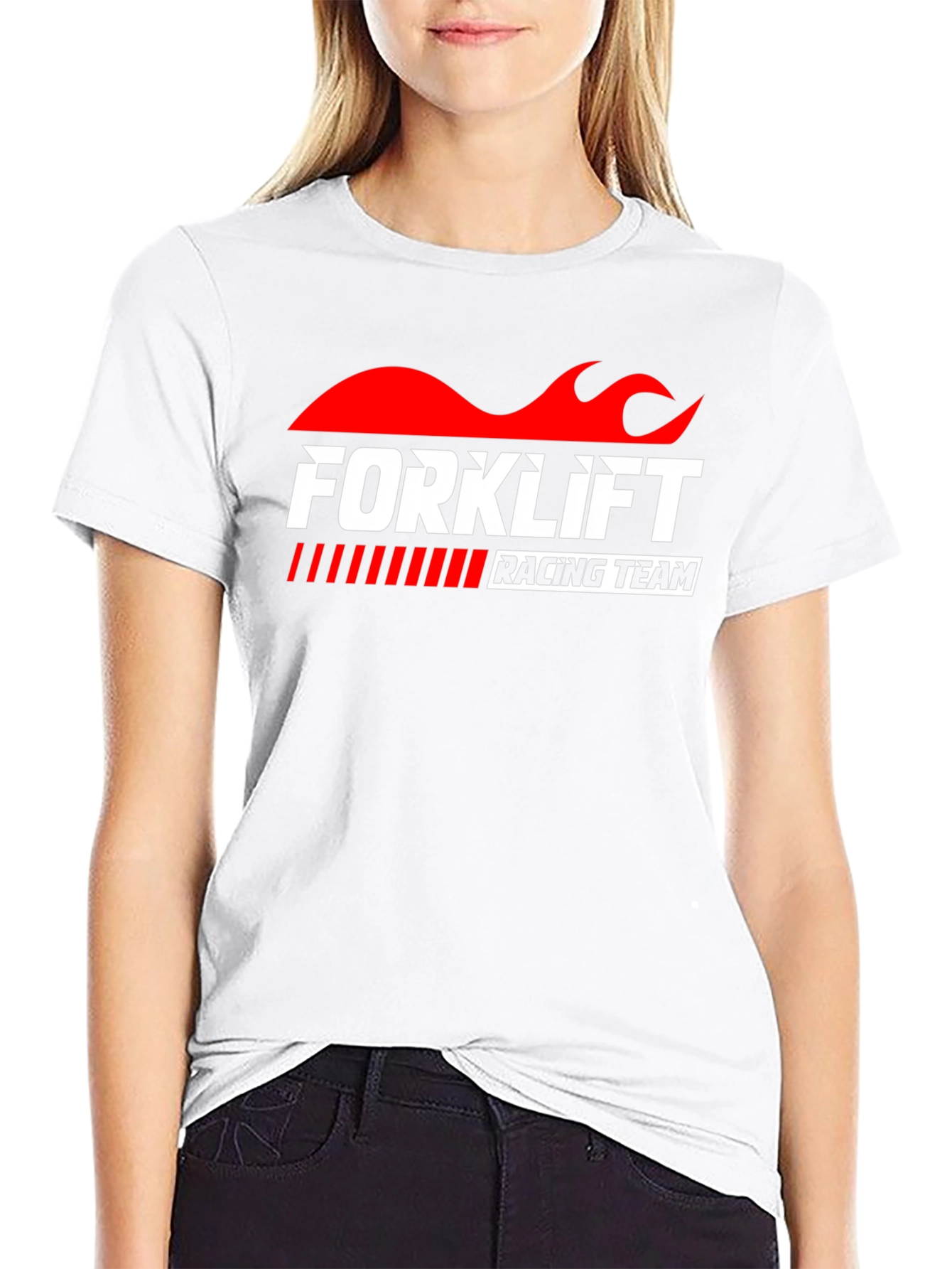 Forklift Racing Team Black Graphic Tee