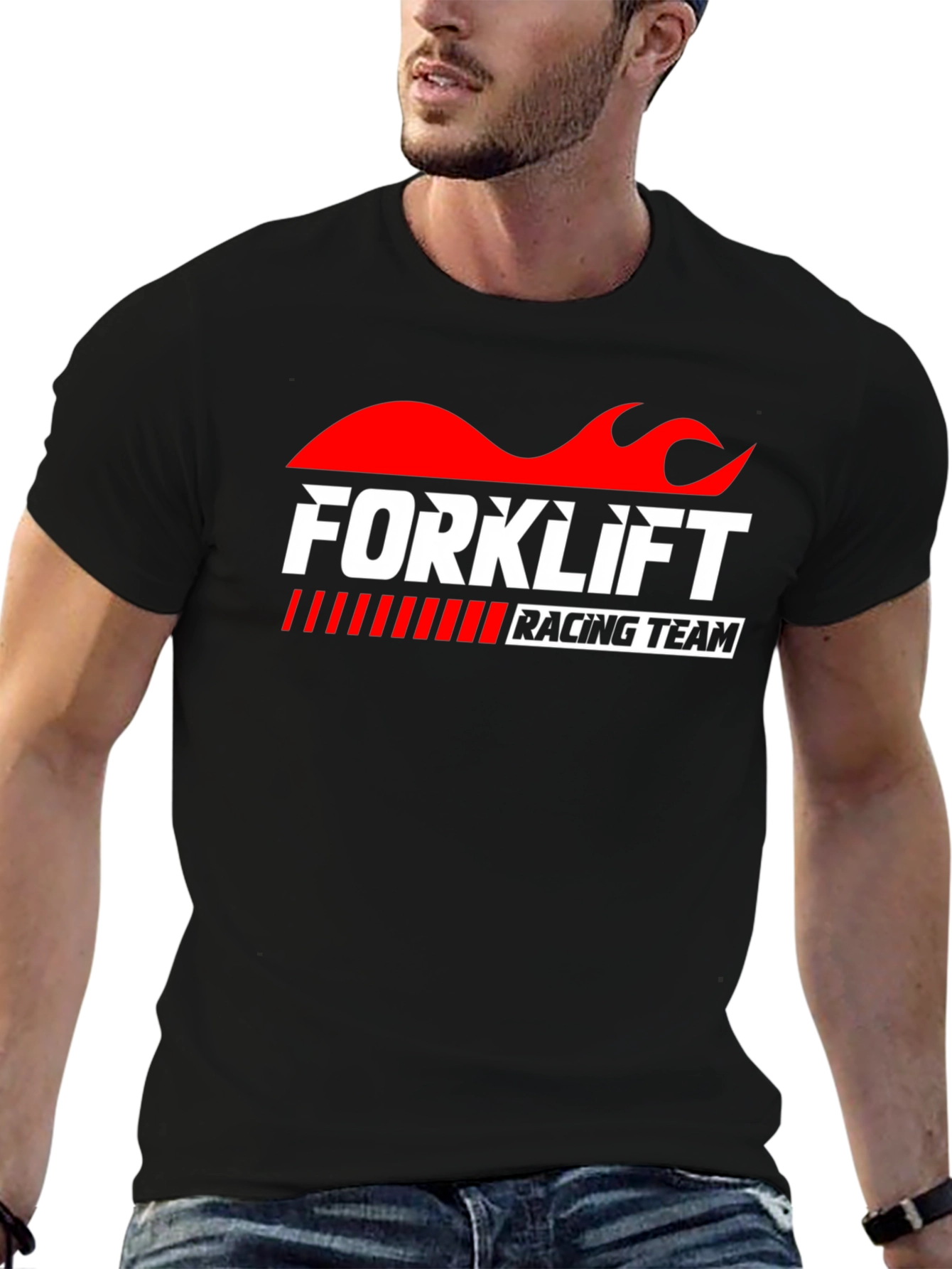Forklift Racing Team Black Graphic Tee