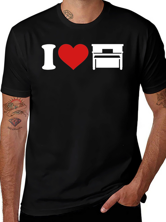 I Love Piano T-Shirt - Music Lover Tee