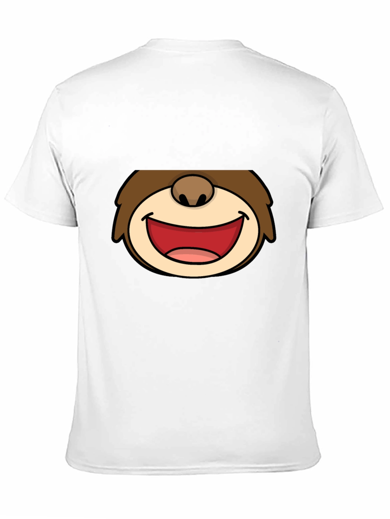 Cartoon Face Graphic Black T-Shirt